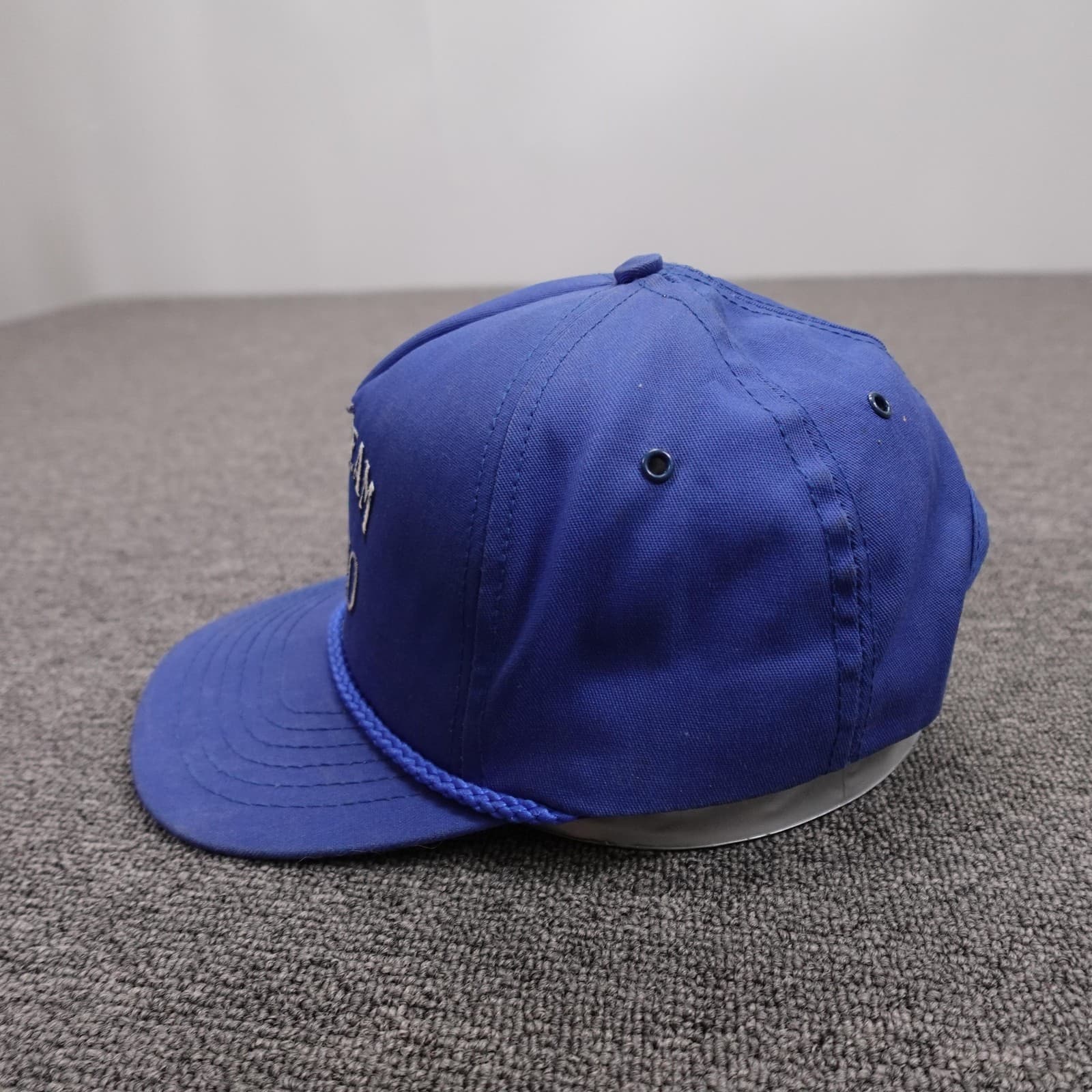 Vintage Jim Beam Hat Cap Snap Back Mens One Size Blue Rope Rodeo Beer Western - Thumbnail 3