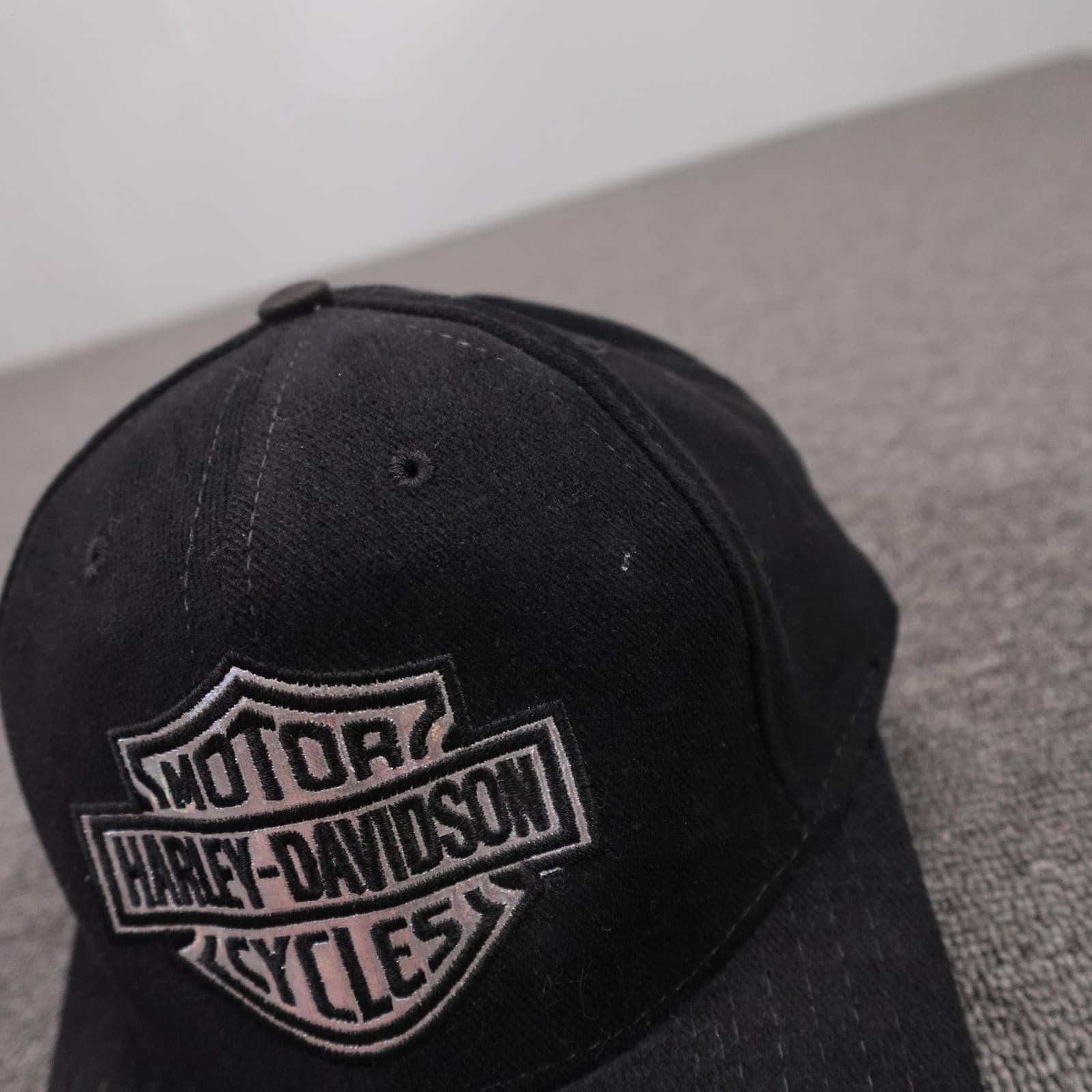 Vintage Harley-Davidson American Needle Hat Cap Snap Back Mens One Size Black - Thumbnail 3