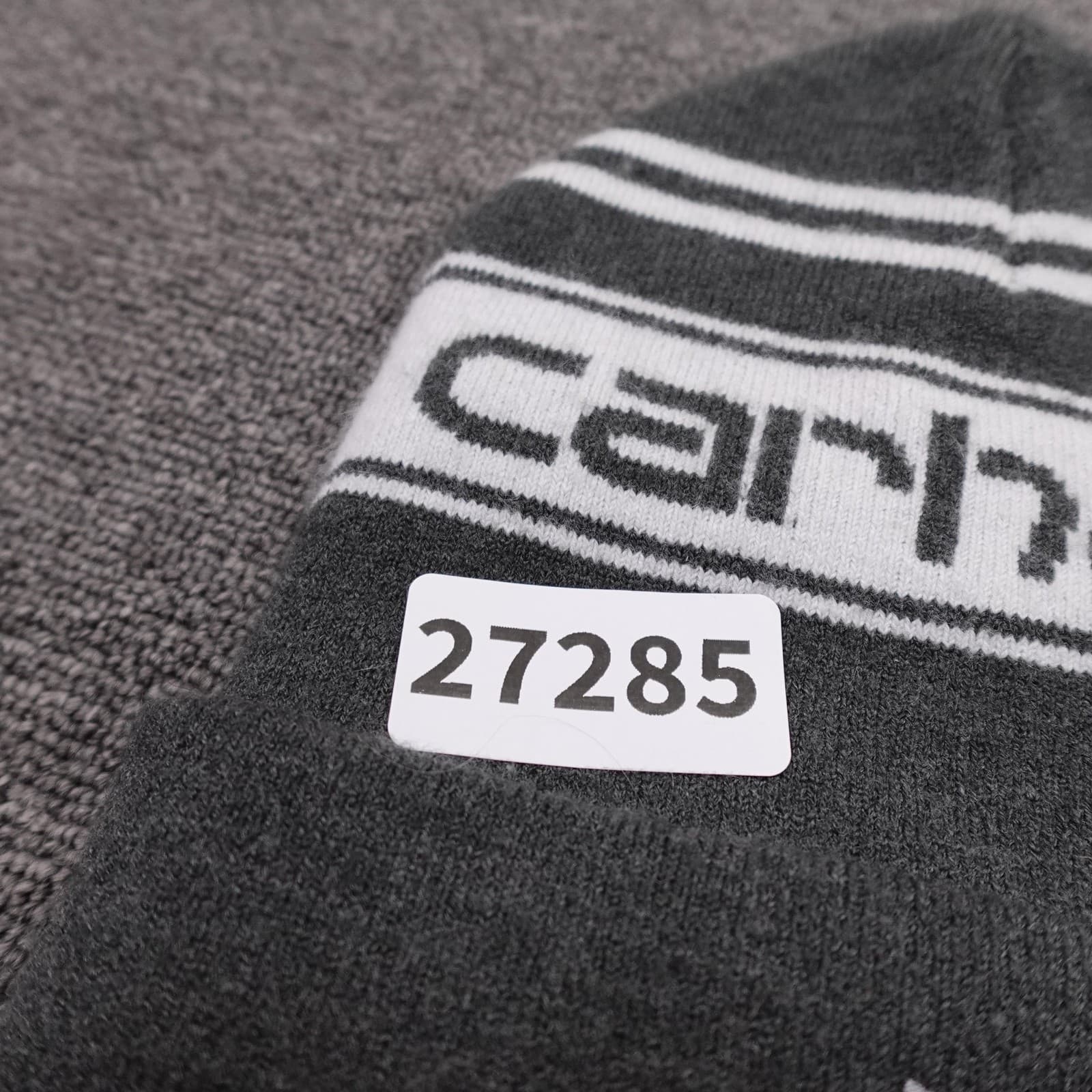 Carhartt Hat Beanie Cuffed Knit Youth One Size Gray Stripe Logo Winter Boys - Thumbnail 6