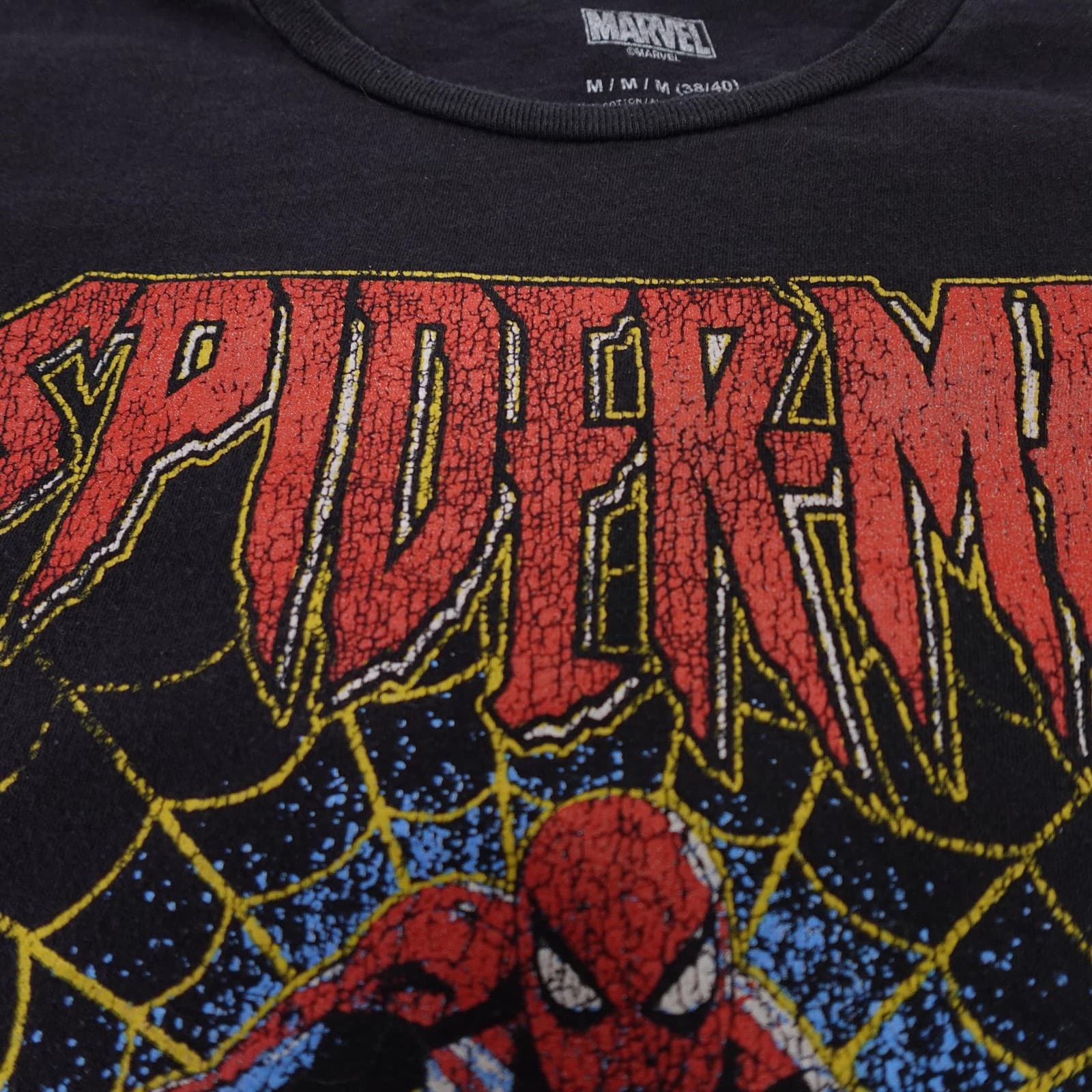Spider-Man Marvel Shirt Mens Medium Black Graphic Tee My Spidey Sense Tingling - Thumbnail 3