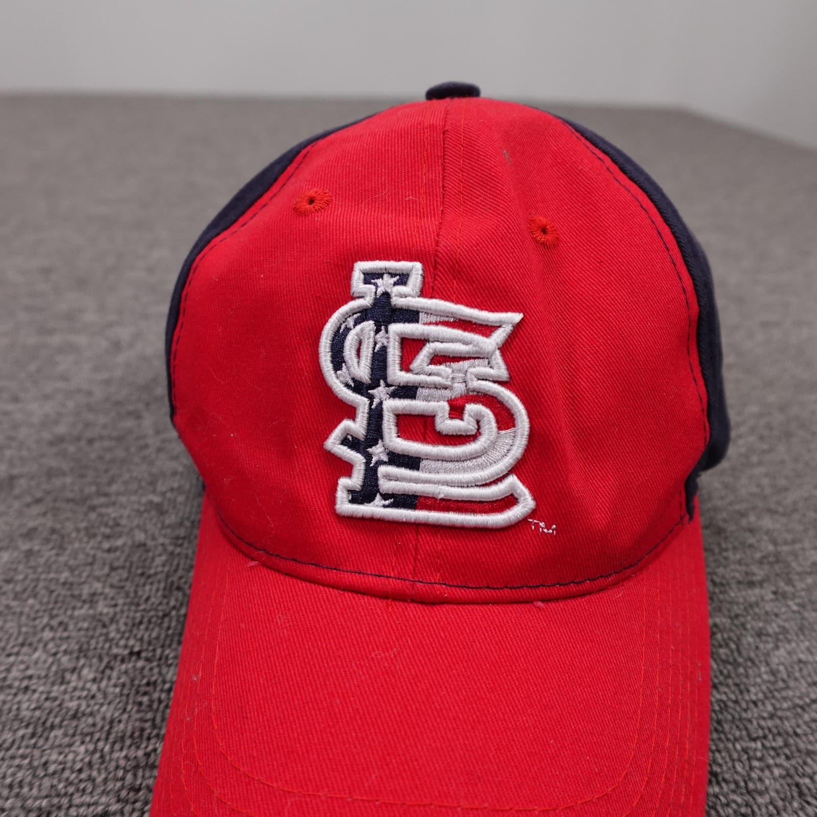 St Louis Cardinals Hat Cap Strap Back Mens One Size Red MLB Baseball Melonwear - Thumbnail 2