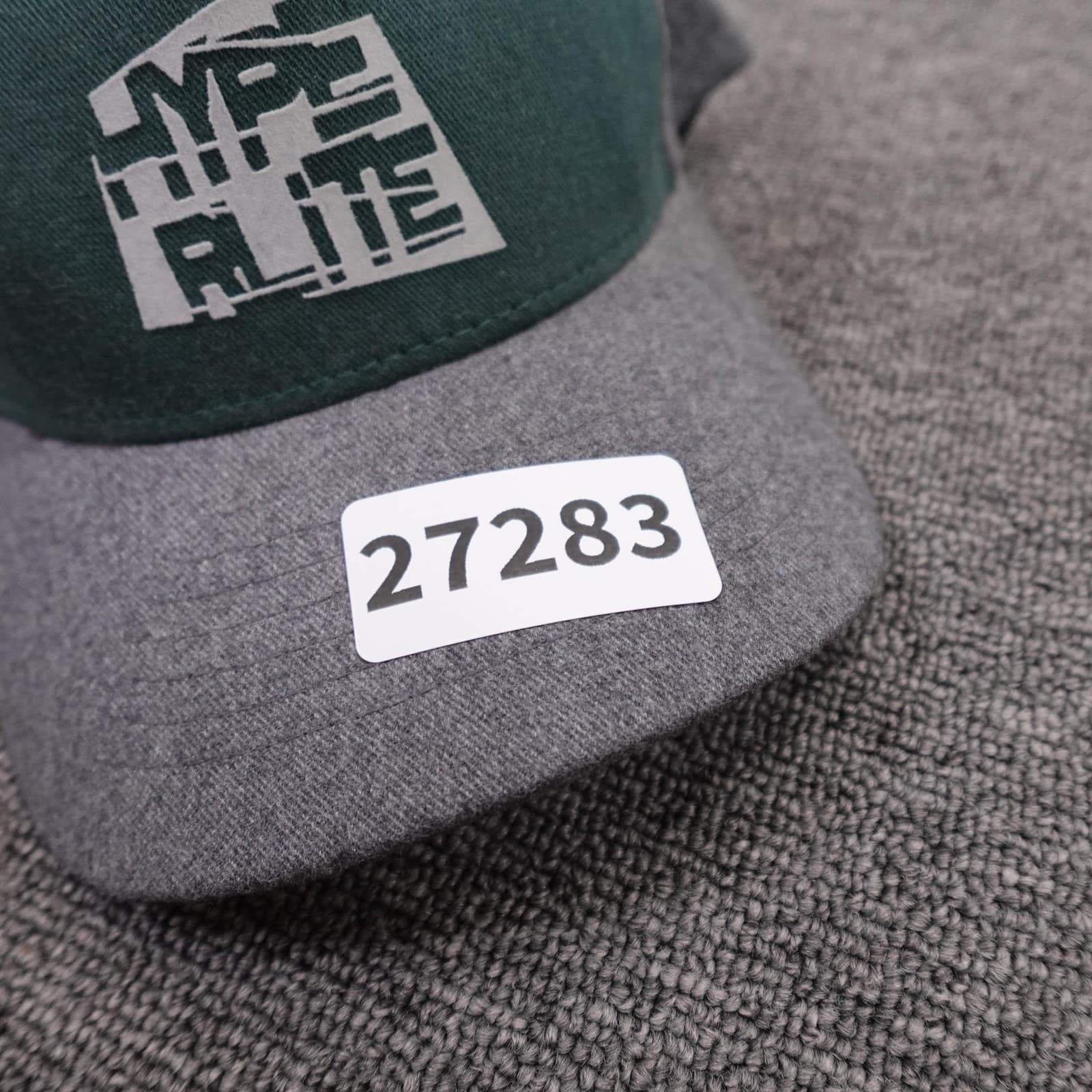 Hyperlite Hat Cap Fitted Mens L Gray Green Flexfit Baseball Logo Stretch Twill - Thumbnail 9