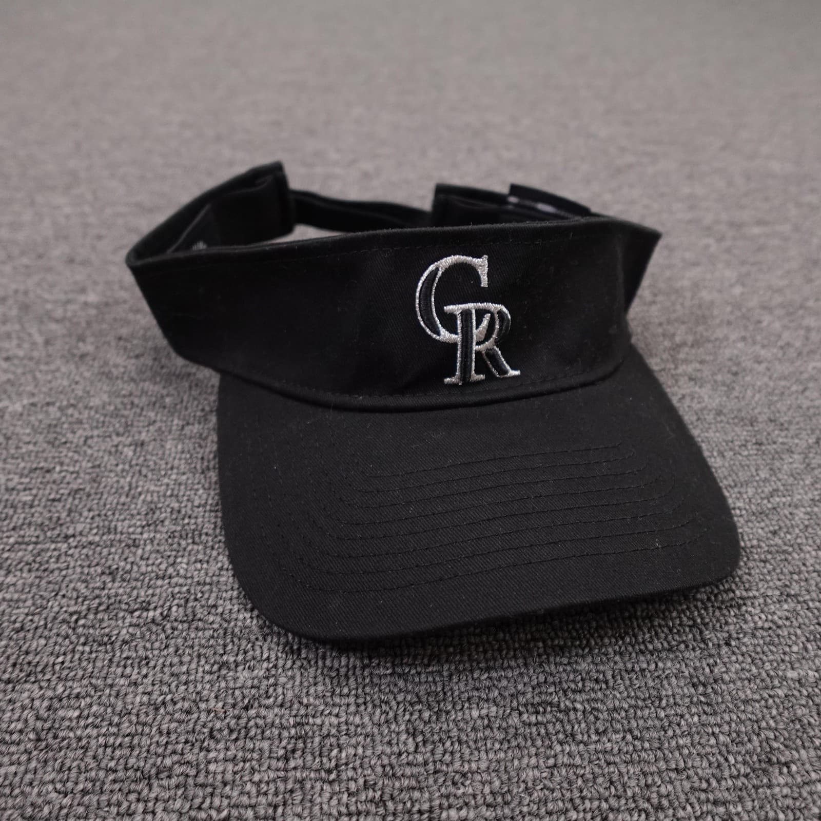 Colorado Rockies Hat Visor Strap Back Mens One Size Black MLB Baseball New Era