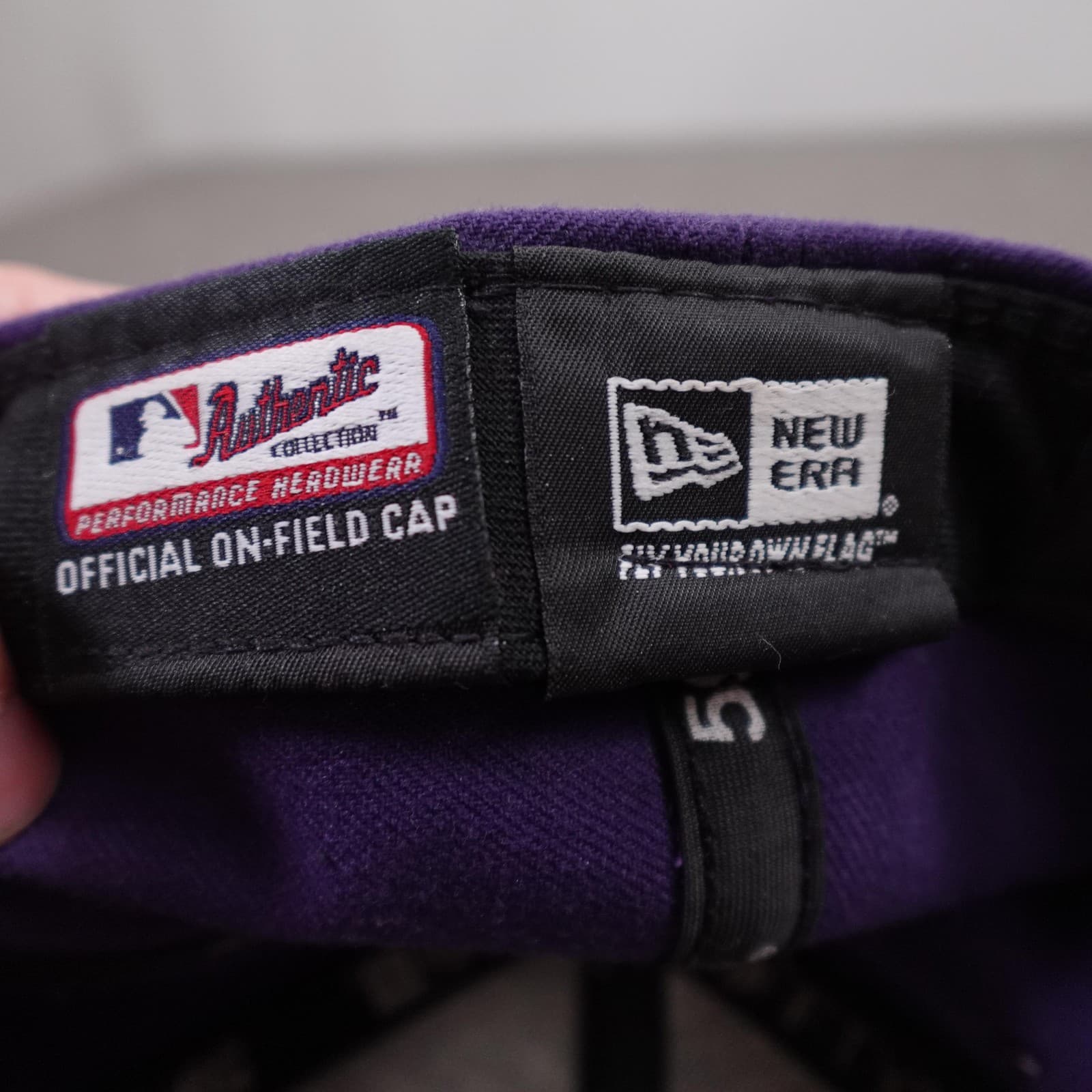 Colorado Rockies Hat Cap Fitted Mens 7 Purple MLB Baseball 59FIFTY New Era - Thumbnail 8
