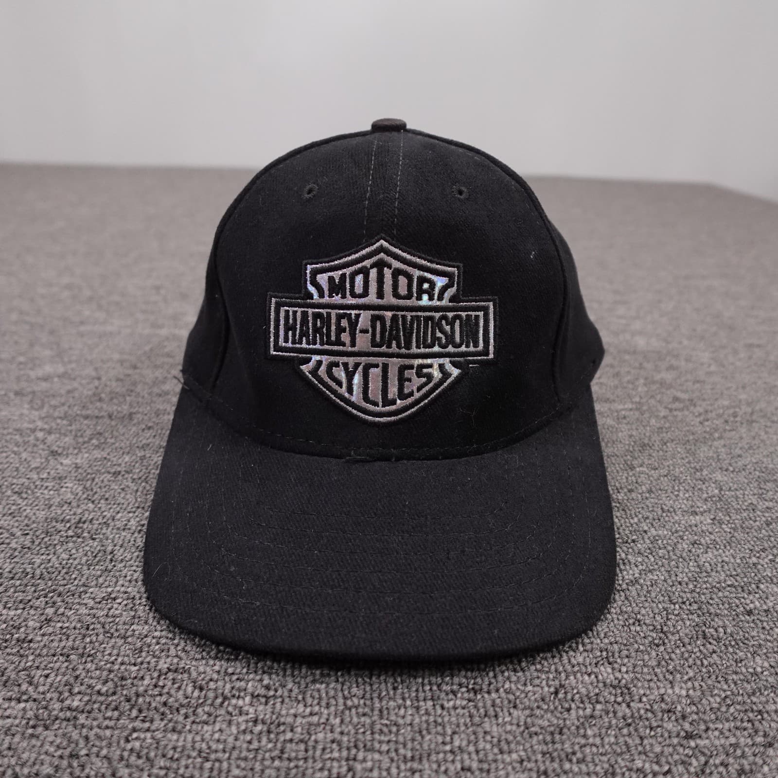 Vintage Harley-Davidson American Needle Hat Cap Snap Back Mens One Size Black