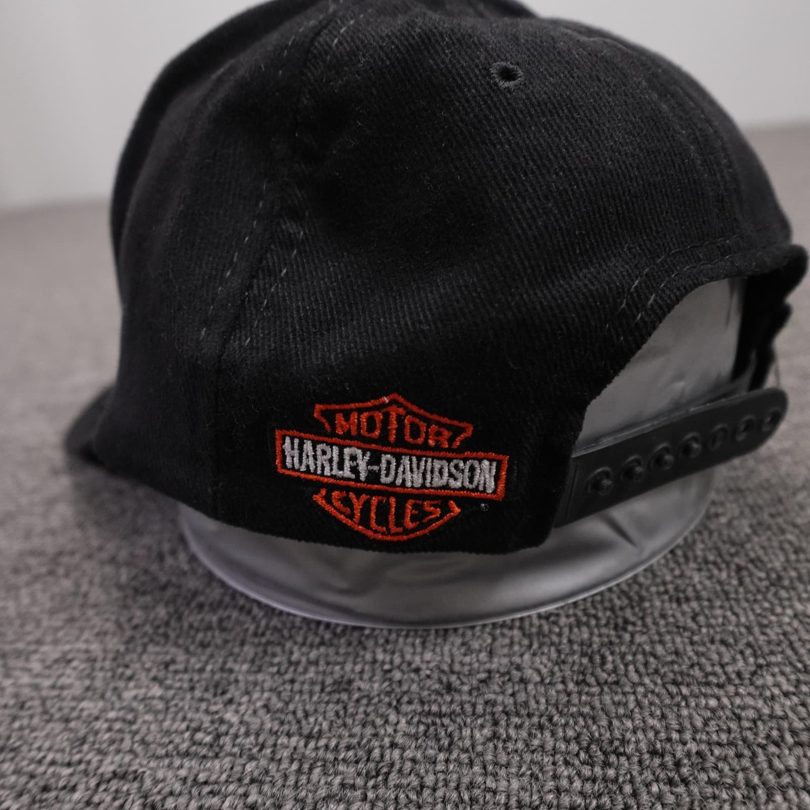 Vintage Harley-Davidson American Needle Hat Cap Snap Back Mens One Size Black - Thumbnail 5