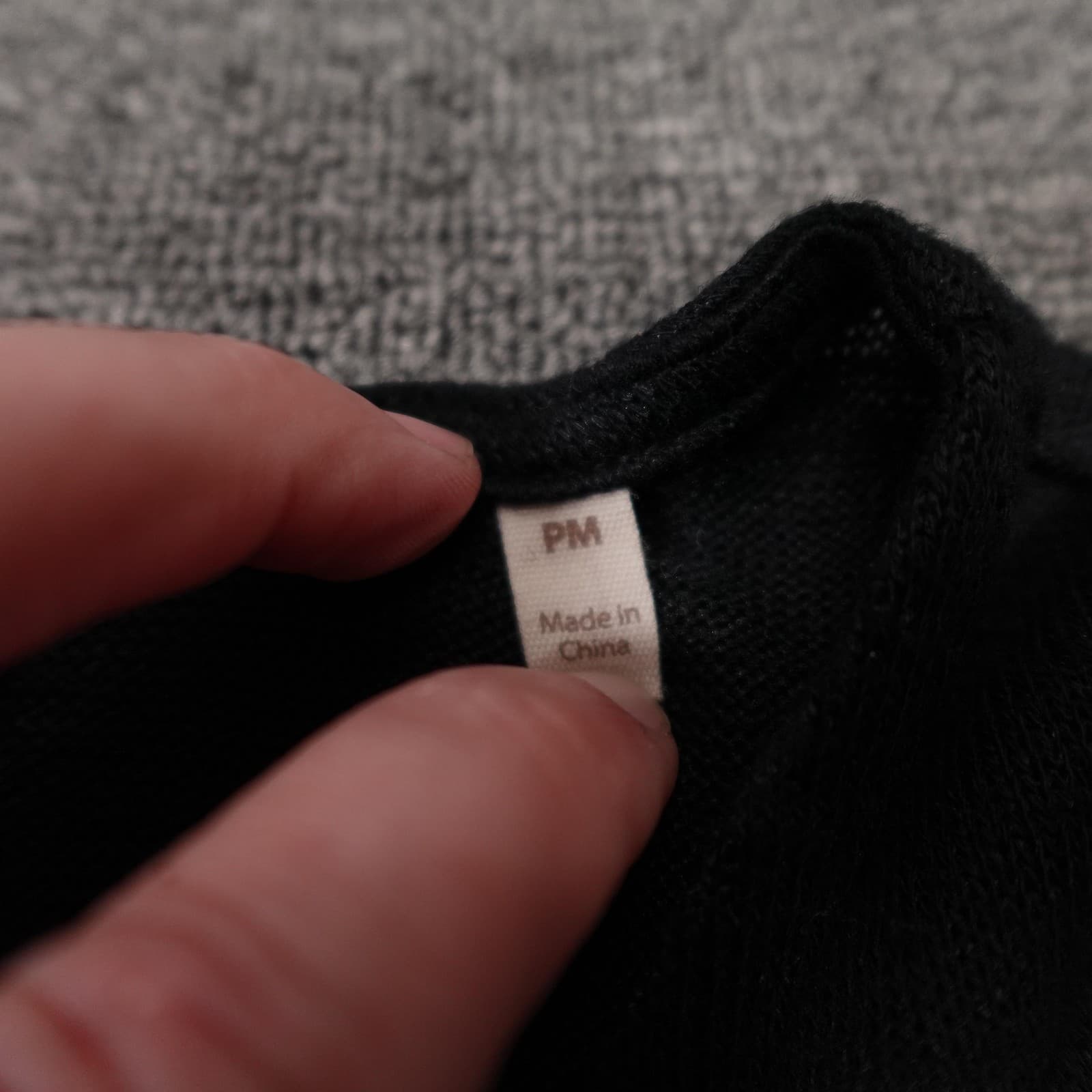 Soft Surroundings Sweater Womens PM Black Polyester Rayon Crewneck Zip Back - Thumbnail 3