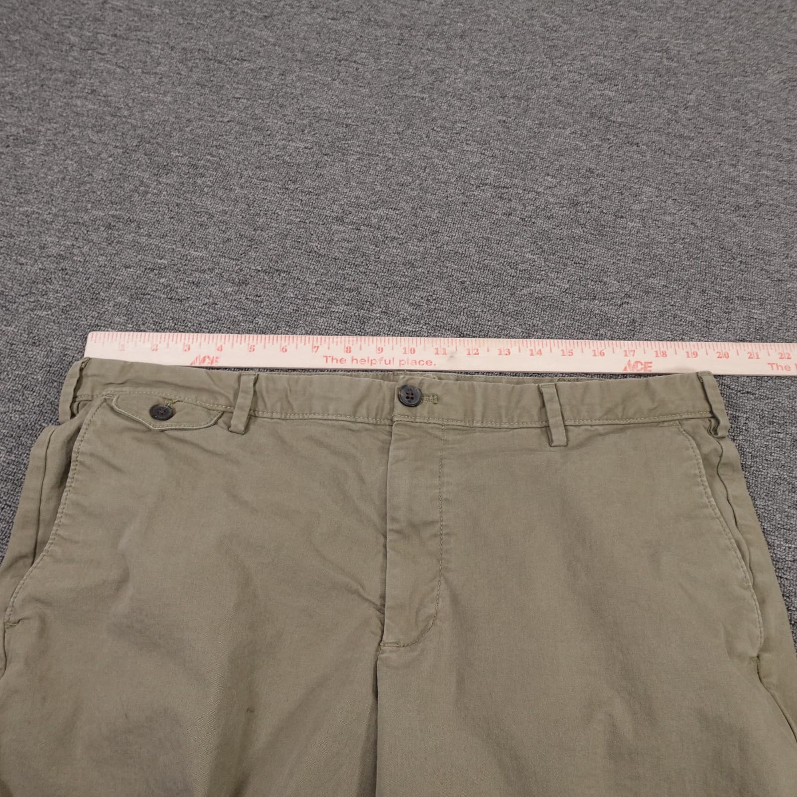 Banana Republic Shorts Mens 38 Beige Lived-In Chino Stretch 11 Inseam Casual - Thumbnail 6