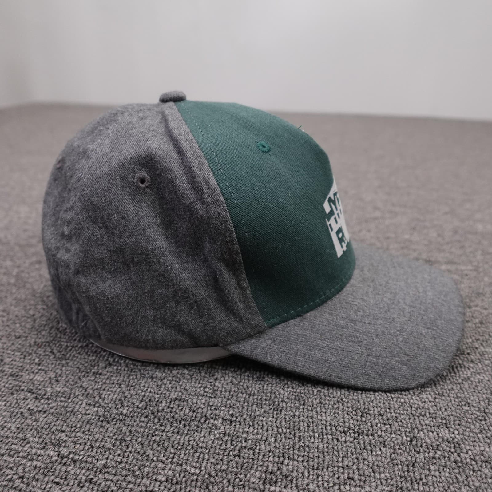 Hyperlite Hat Cap Fitted Mens L Gray Green Flexfit Baseball Logo Stretch Twill - Thumbnail 6