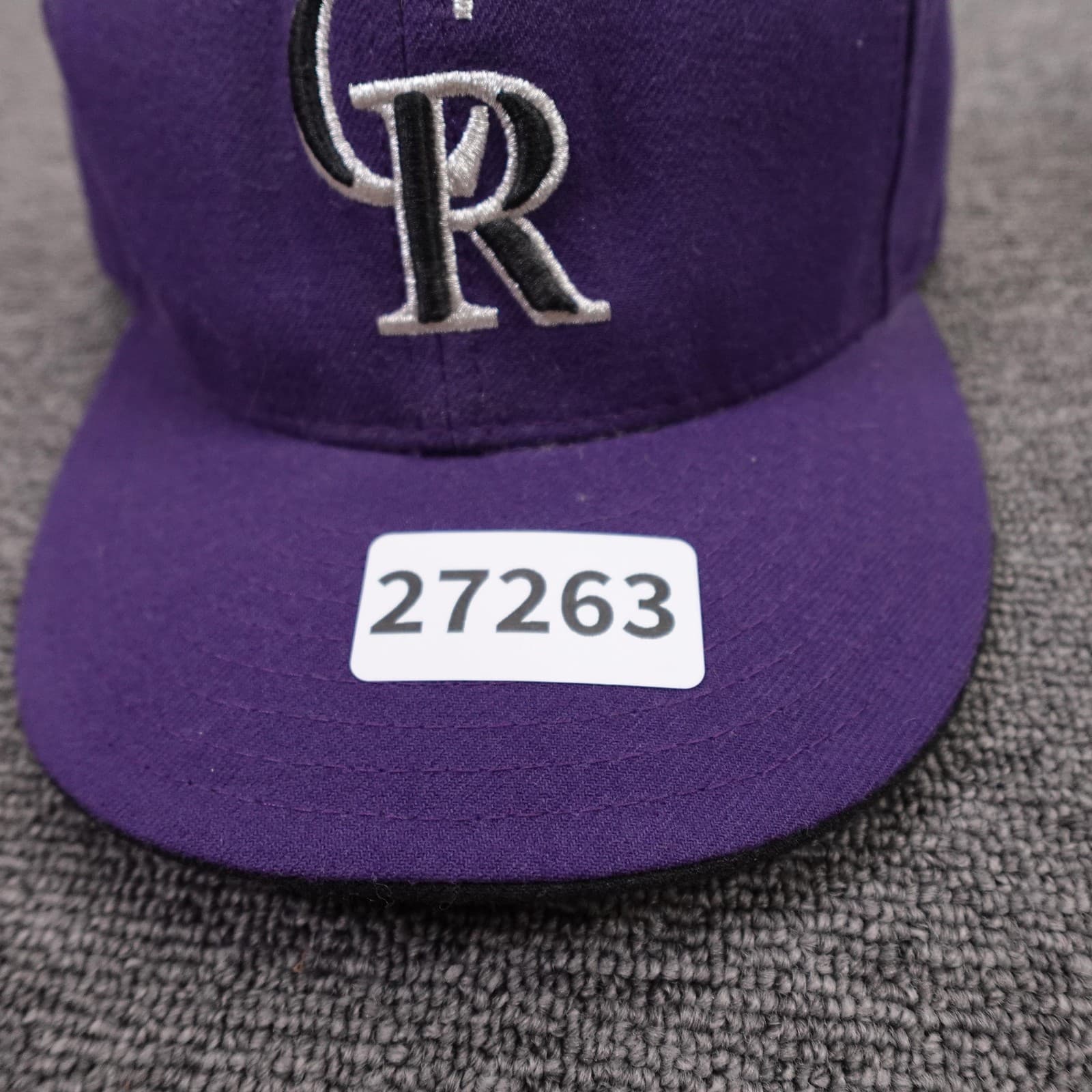 Colorado Rockies Hat Cap Fitted Mens 7 Purple MLB Baseball 59FIFTY New Era - Thumbnail 10