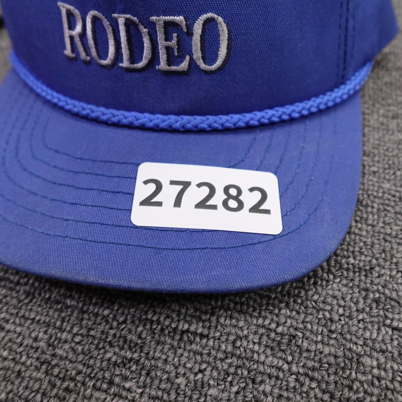 Vintage Jim Beam Hat Cap Snap Back Mens One Size Blue Rope Rodeo Beer Western - Thumbnail 9