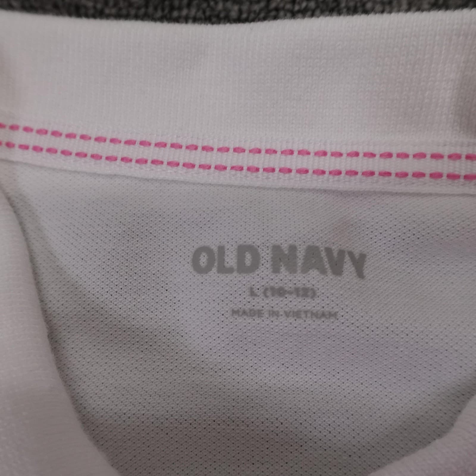 Old Navy Polo Shirt Girls L 10-12 White Short Sleeve Tagless School Uniform - Thumbnail 4