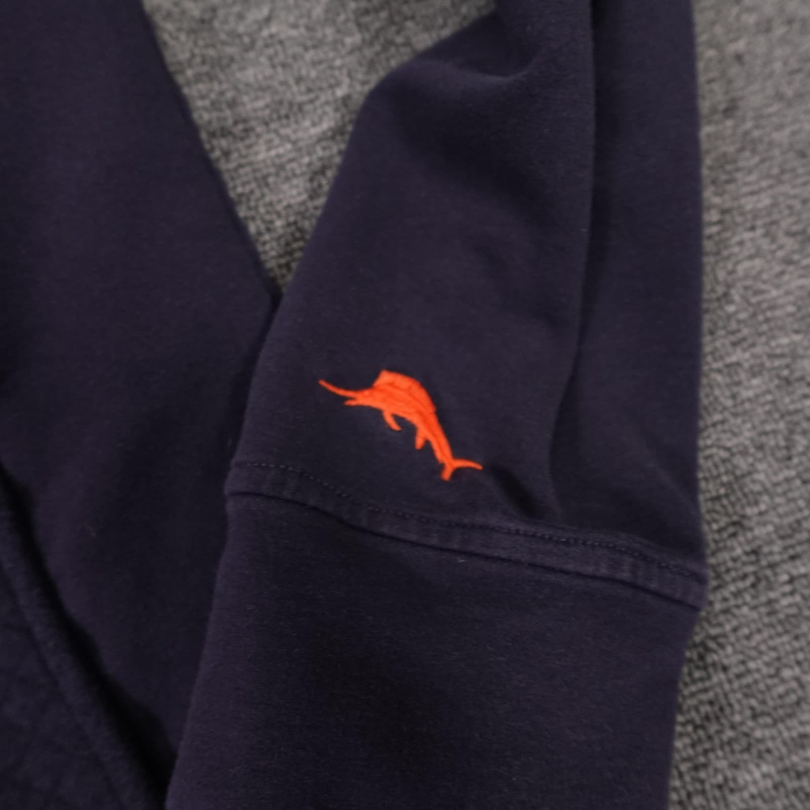 Denver Broncos Sweatshirt Womens Medium Blue NFL Football Tommy Bahama 1/4 Zip - Thumbnail 3