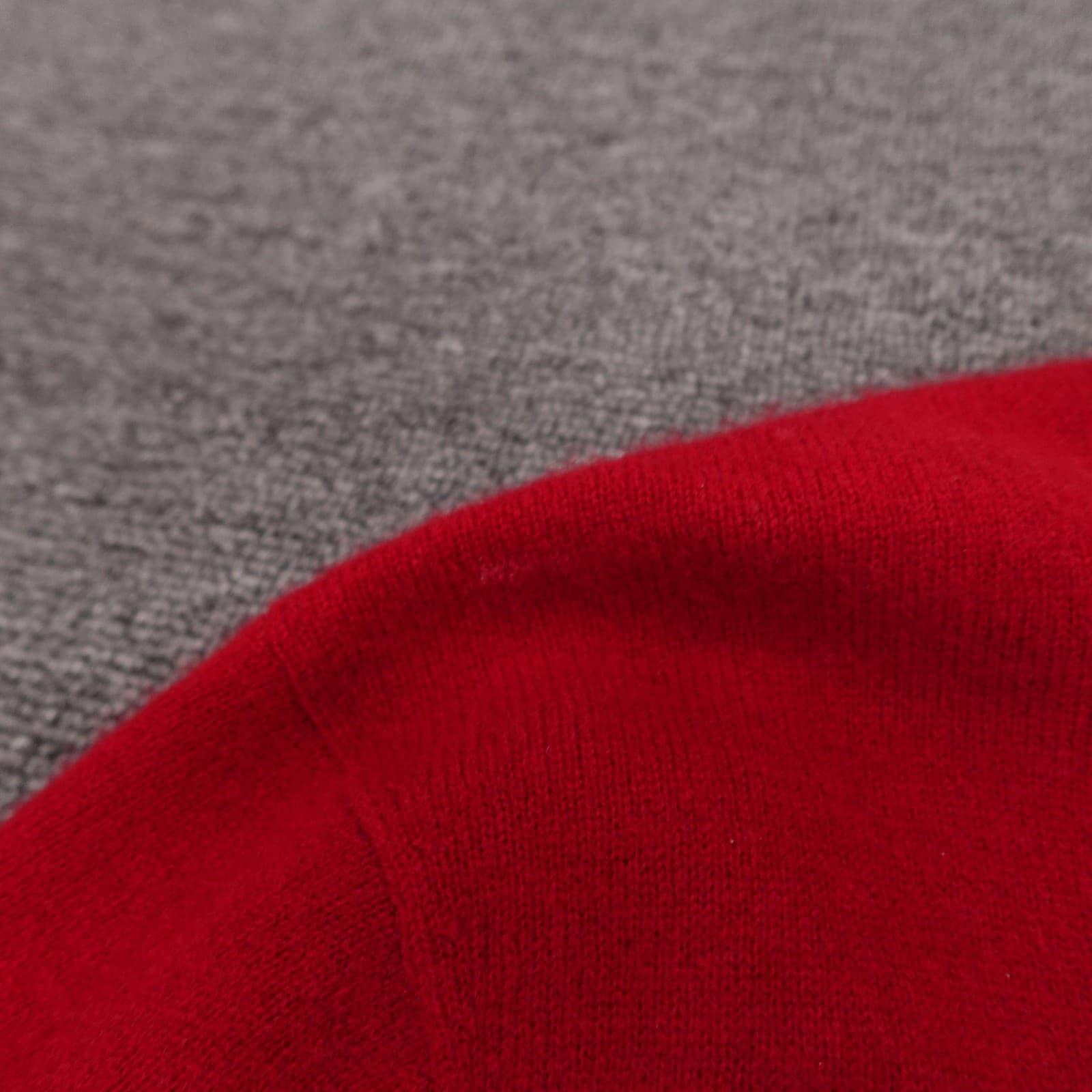 Club Room Sweater Mens Large Red 100% Cashmere V Neck Knit Pullover Soft - Thumbnail 4
