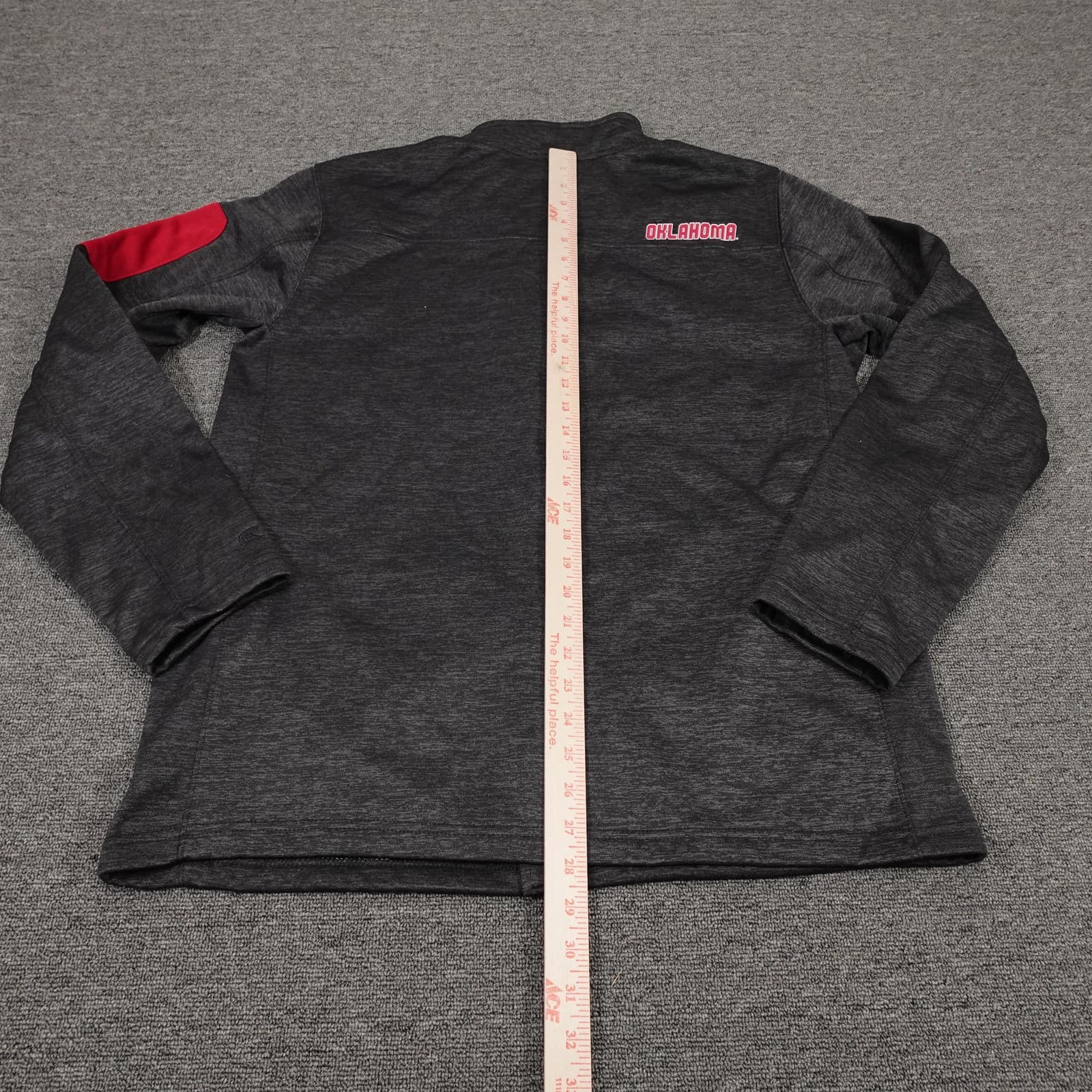 Oklahoma Sooners Jacket Mens Large Gray NCAA Football Colosseum Full Zip - Thumbnail 6