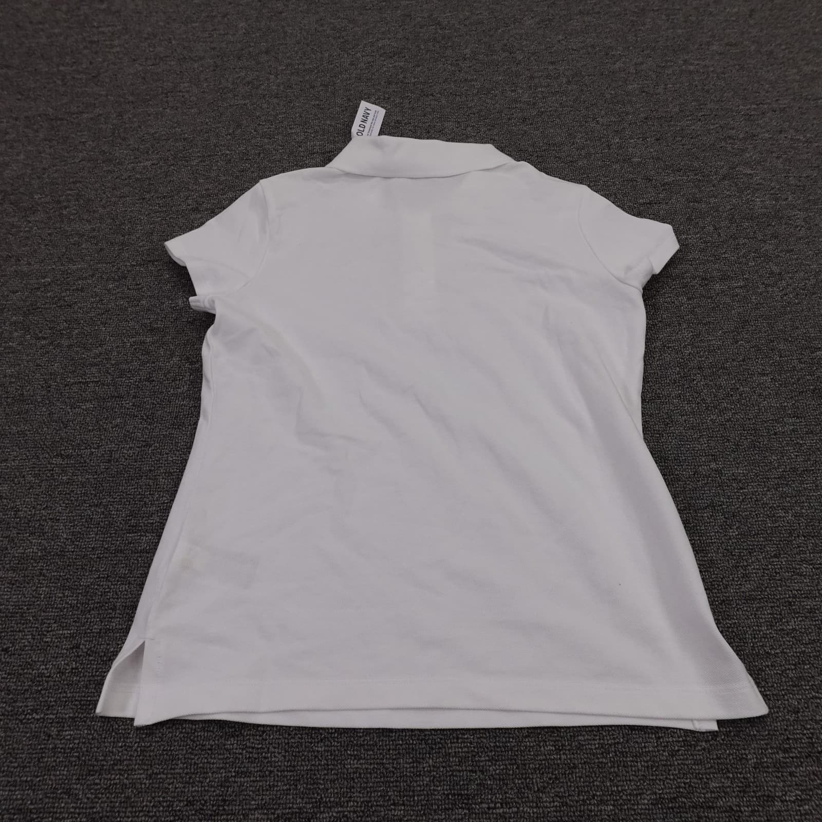 Old Navy Polo Shirt Girls L 10-12 White Short Sleeve Tagless School Uniform - Thumbnail 5