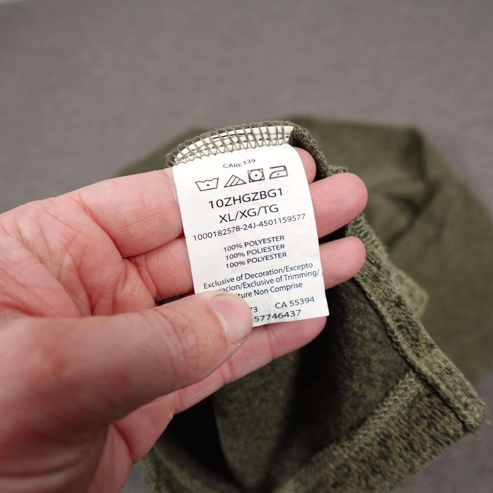 Wrangler Sweater Mens XL Green Fleece Quarter Zip Mock Neck Pullover Outdoor - Thumbnail 6