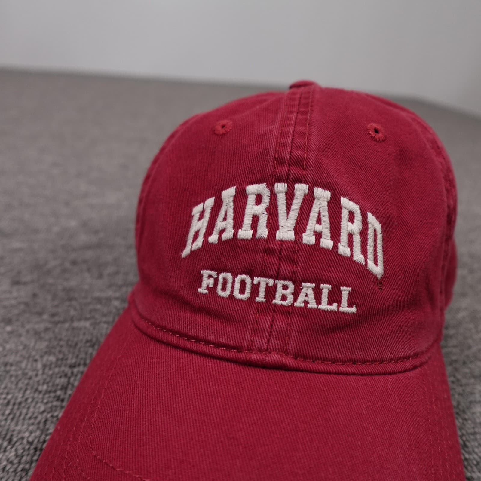 Harvard Crimson Hat Cap Strap Back Mens One Size Red NCAA Football Legacy - Thumbnail 2