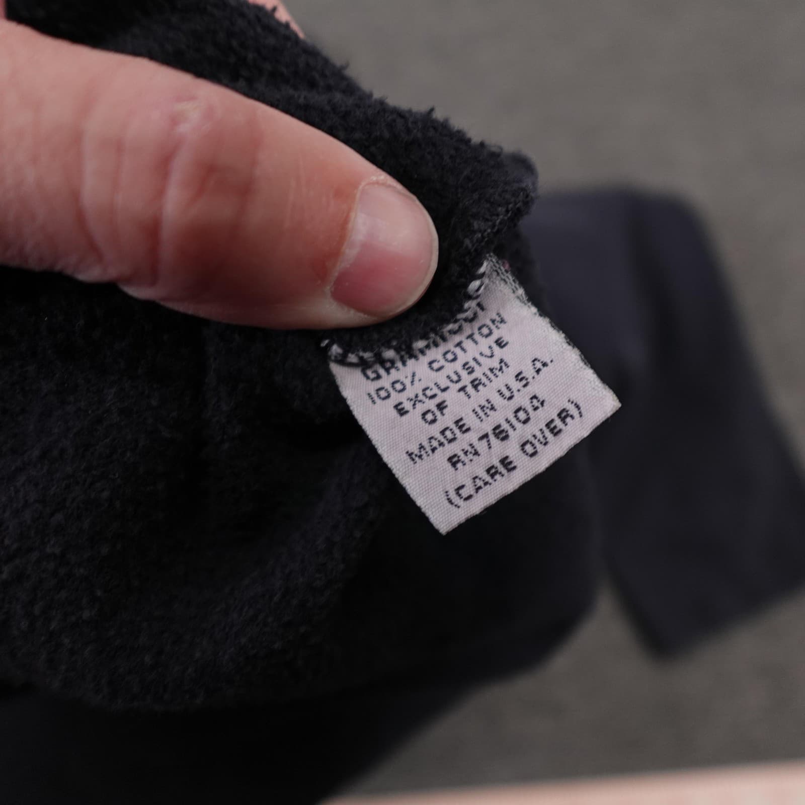 Vintage Gramicci Sweatshirt Mens Medium Blue Heavyweight Fleece Pocket USA 90s - Thumbnail 9