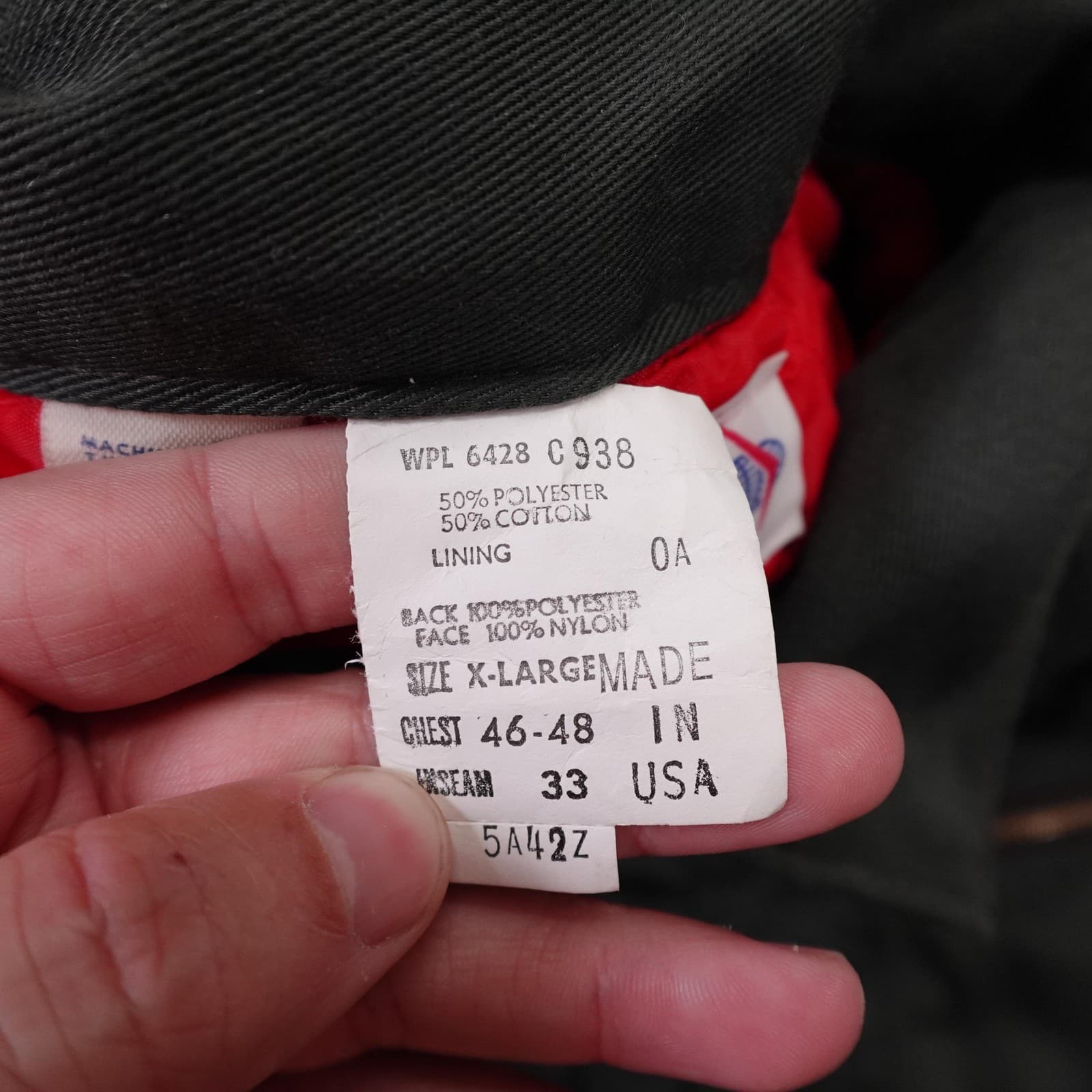 Vintage Flight-Master Coveralls Mens XL Long Green Canvas Insulated Workwear USA - Thumbnail 4