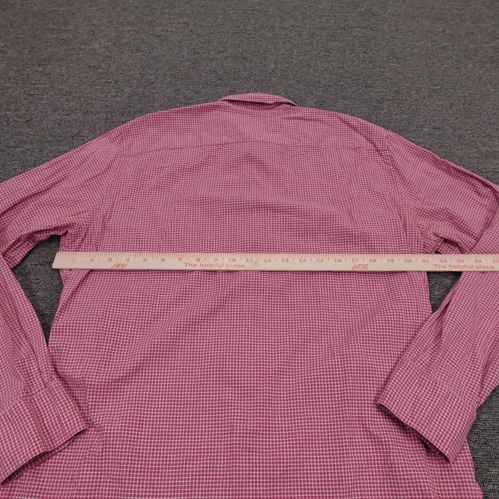 Bonobos Shirt Mens Large Pink Check Long Sleeve Button Up Slim Fit Stretch Woven - Thumbnail 4