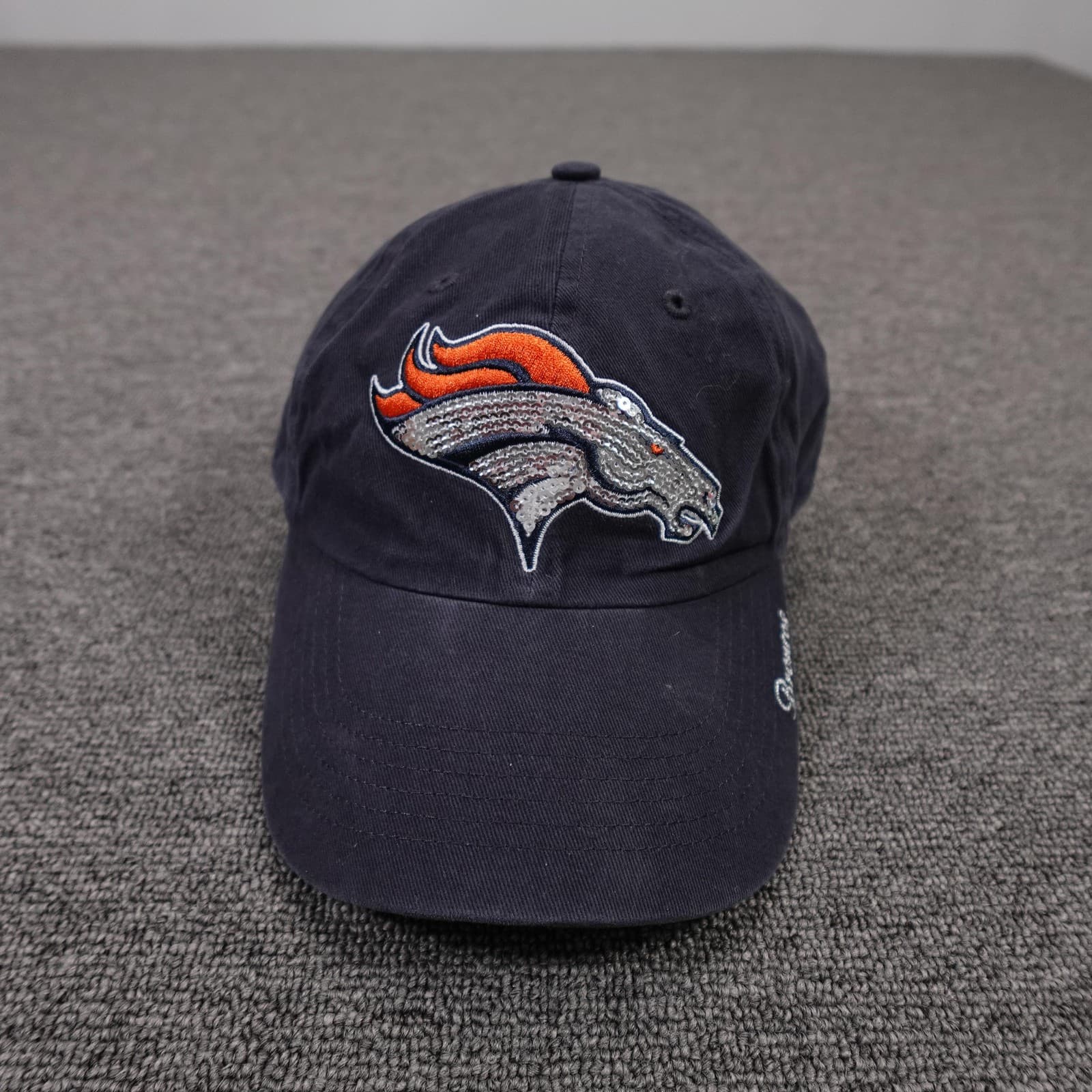 Denver Broncos Hat Cap Strap Back Womens One Size Blue NFL Football '47