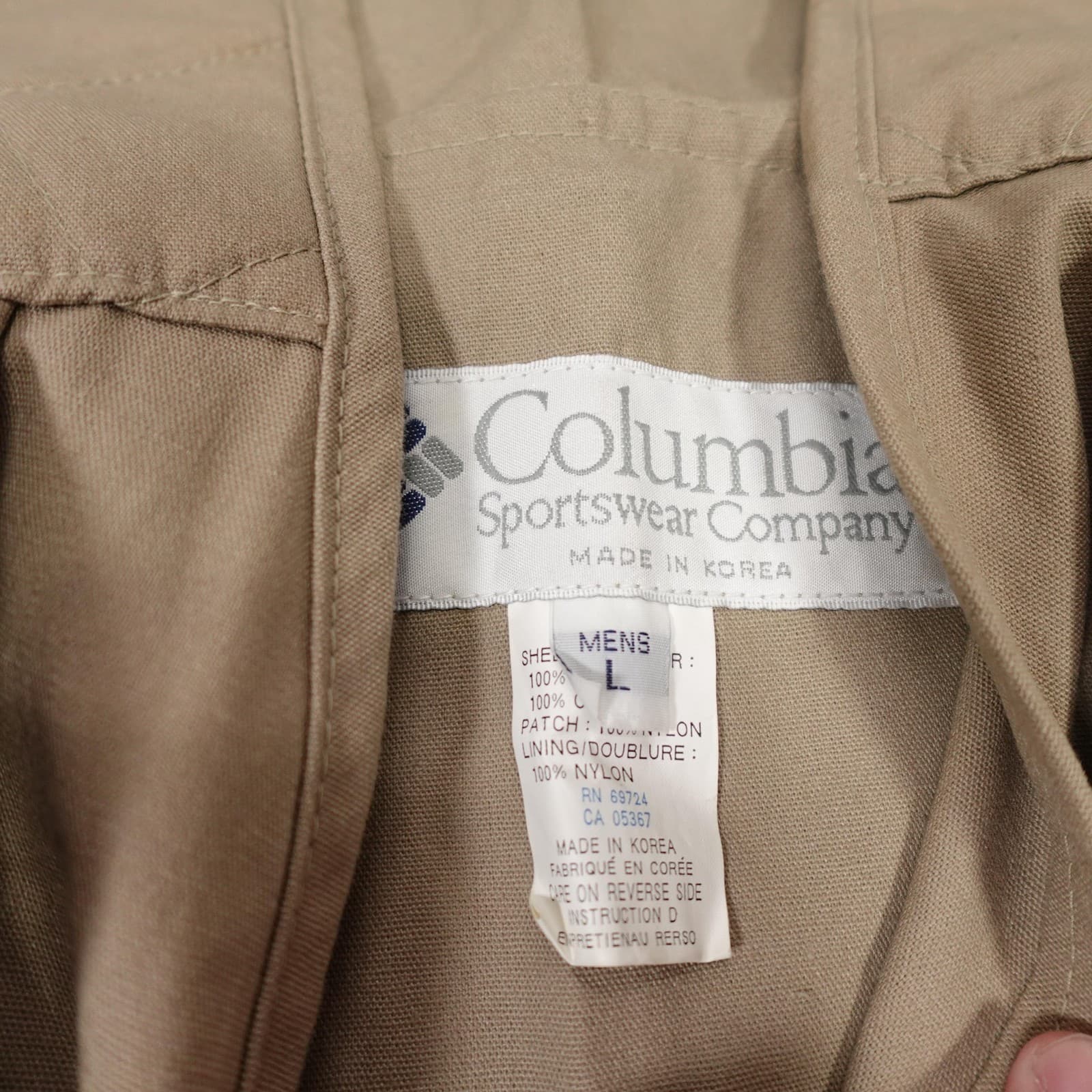 Columbia Vest Mens Large Beige Cotton Quilted Lined Pockets Full Zip F2 HM1130 - Thumbnail 3