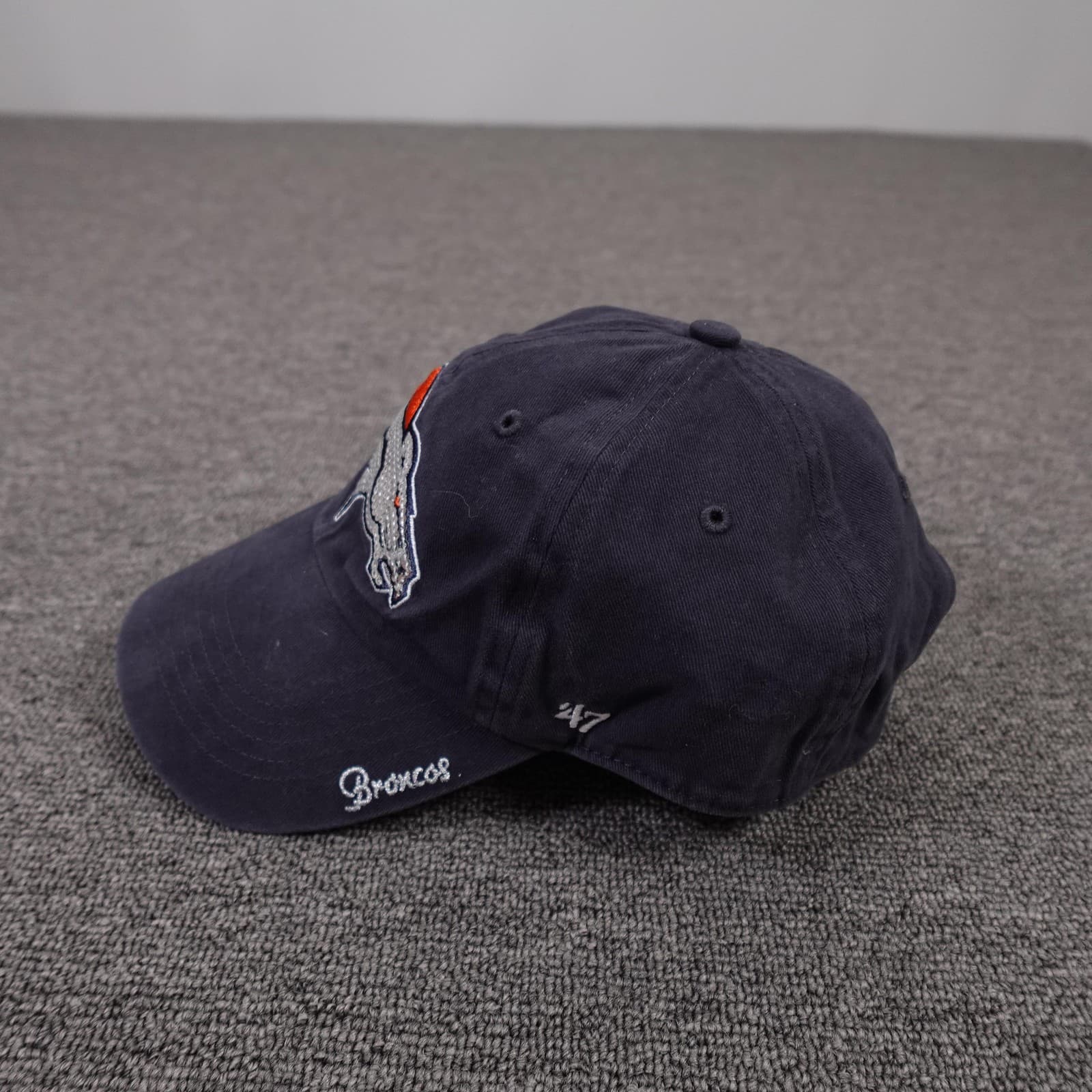 Denver Broncos Hat Cap Strap Back Womens One Size Blue NFL Football '47 - Thumbnail 2