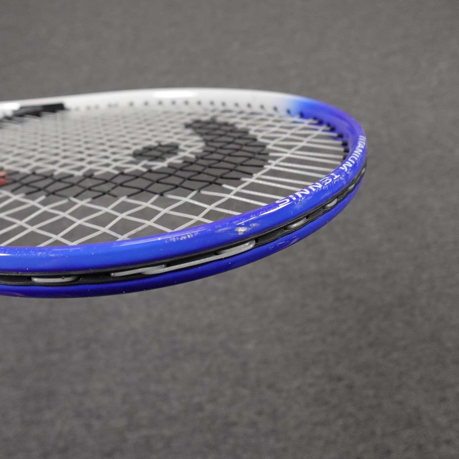 HEAD Ti.Conquest Tennis Racquet 4 3/8 Grip Titanium Blue White Racket Adult - Thumbnail 7