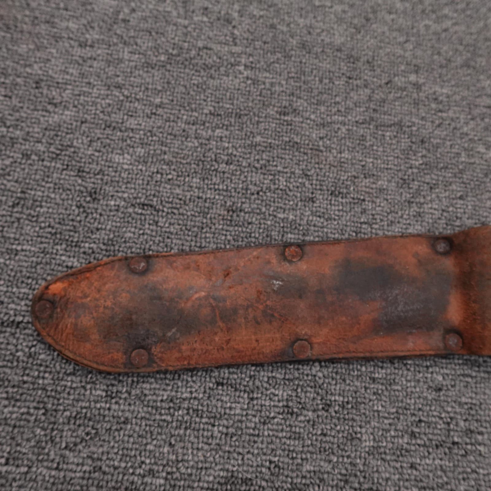 Vintage US Marked Brown Wood Handle Combat Bayonet Knife US 1902 Leather Sheath - Thumbnail 13
