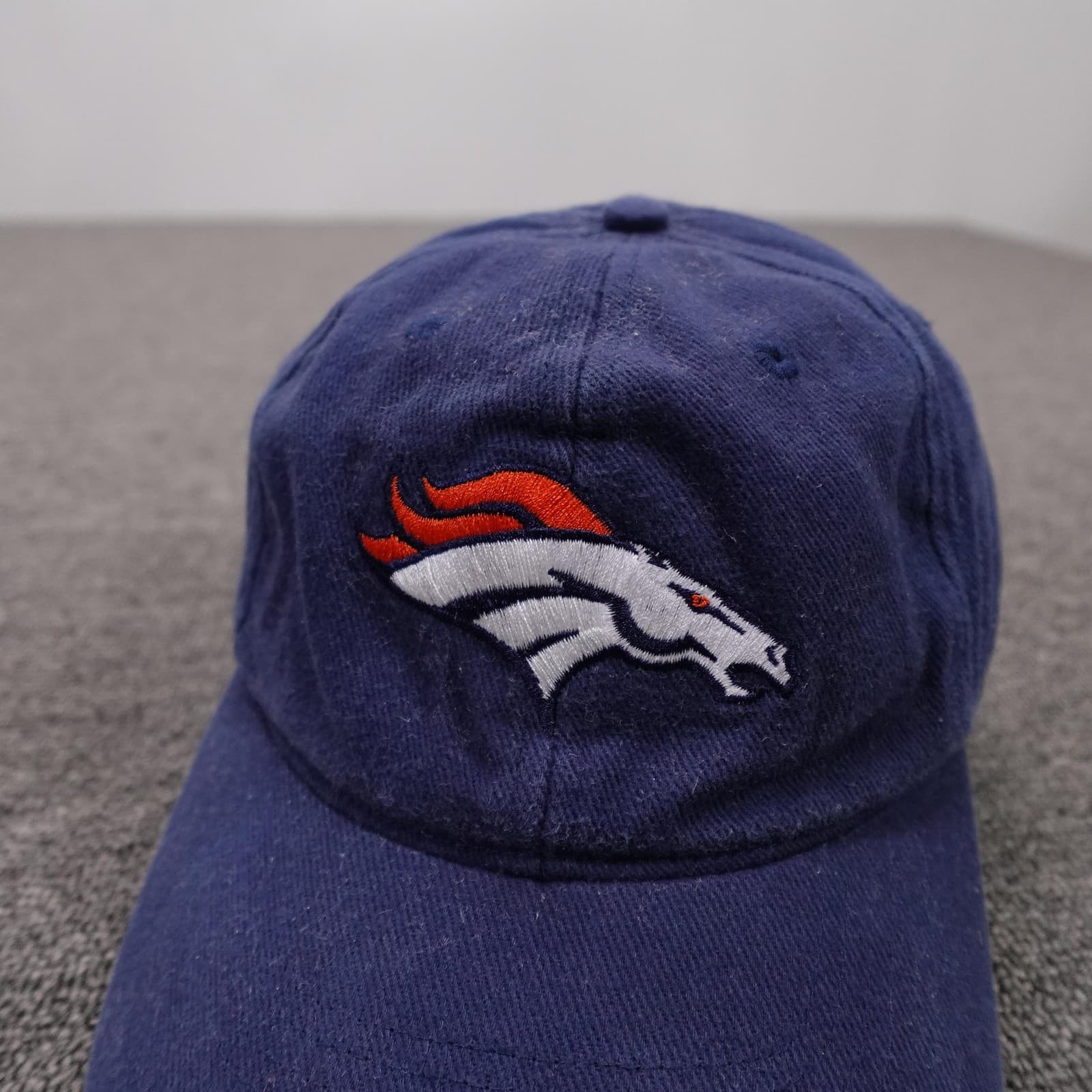 Denver Broncos Hat Cap Strap Back Mens One Size Blue NFL Football Dad Hat - Thumbnail 2