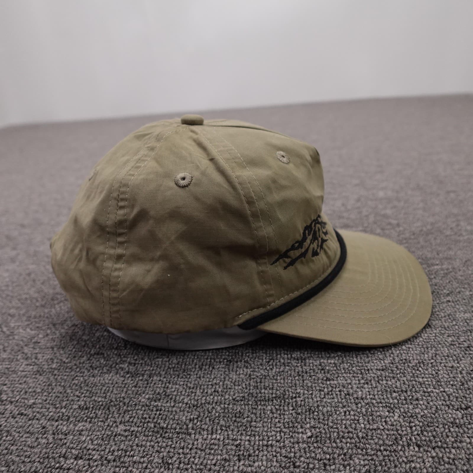 Decky Hat Cap Snap Back Mens One Size Green Twill Mountain Rope Baseball Outdoor - Thumbnail 3