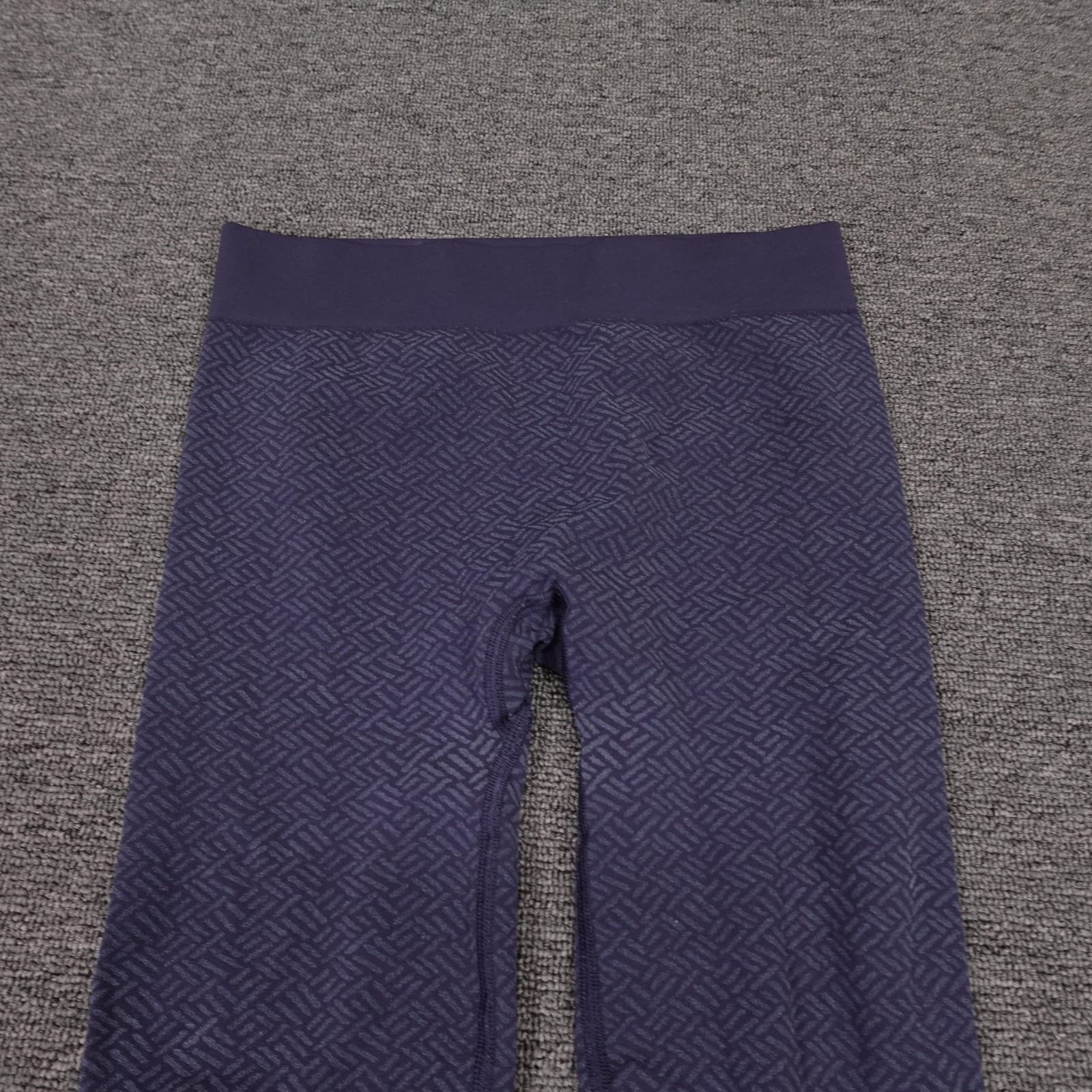 Title Nine Leggings Womens Small Purple Textured Knit High Rise Ankle Yoga - Thumbnail 3