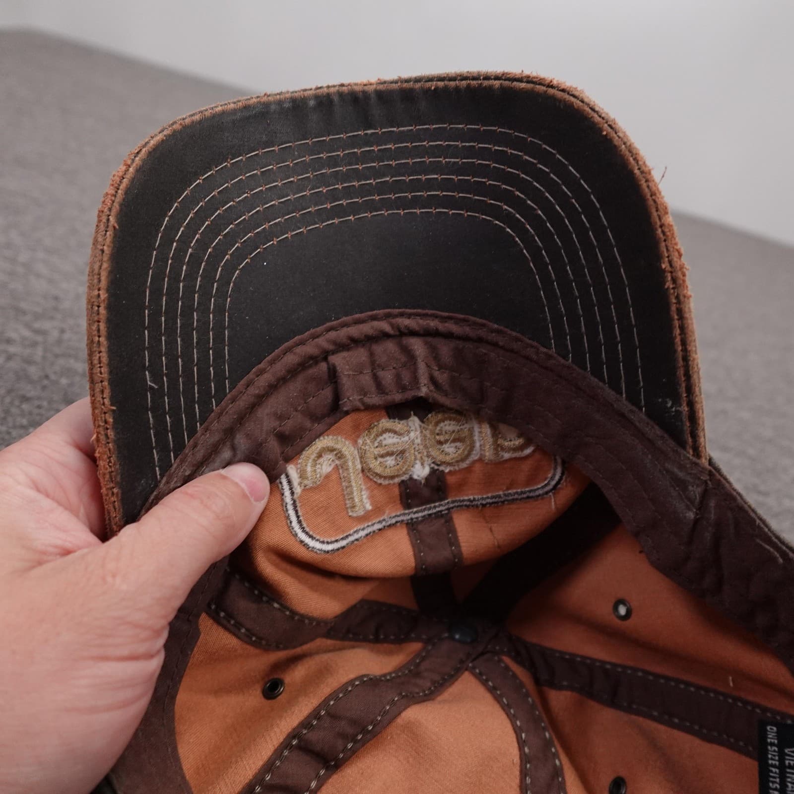 Jeep Legacy Hat Cap Strap Back Mens One Size Brown Twill Baseball Outdoor - Thumbnail 6