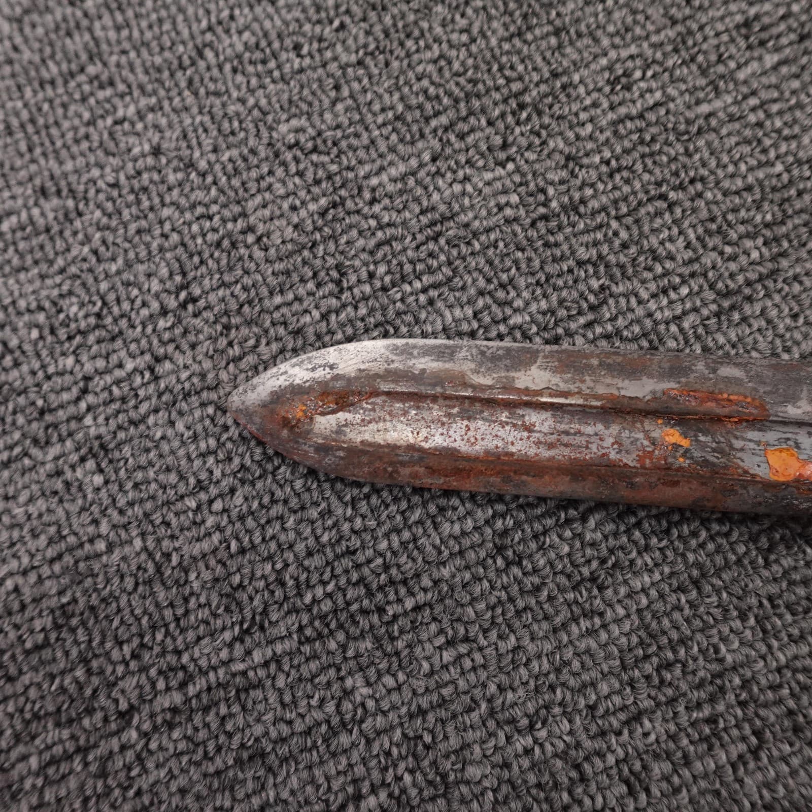 Vintage US Marked Brown Wood Handle Combat Bayonet Knife US 1902 Leather Sheath - Thumbnail 6
