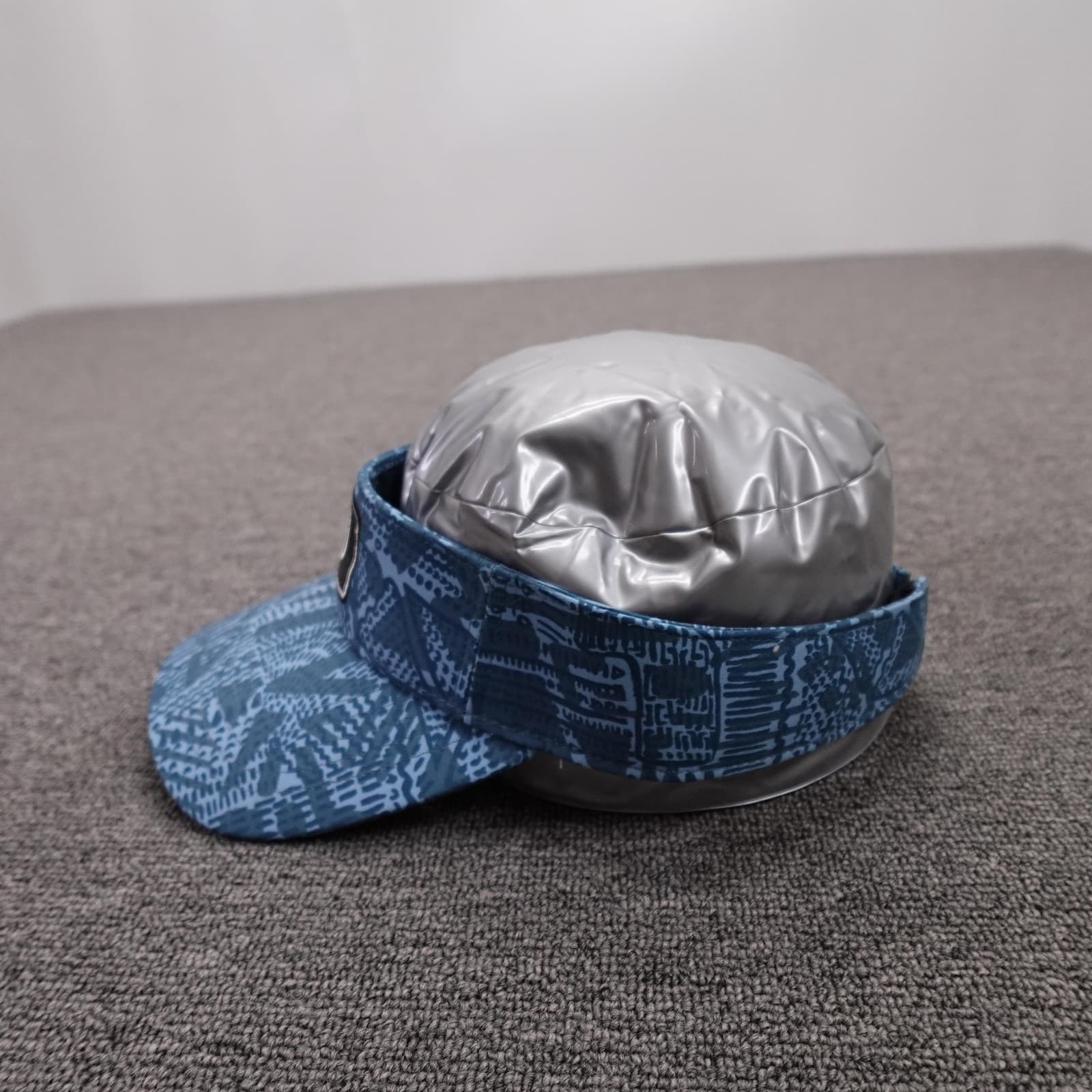 AVID Hat Visor Strap Back Mens One Size Blue Geometric Outdoor Fishing Hook Logo - Thumbnail 2