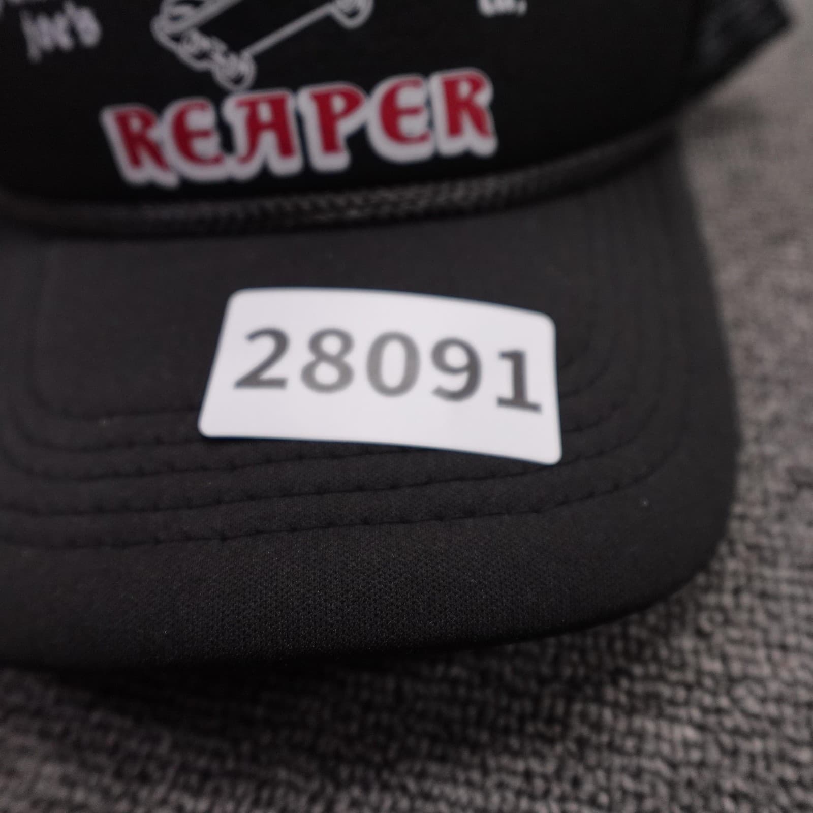 Panama Joe's Hat Cap Snap Back Mens One Size Black RIP The Reaper Skull Trucker - Thumbnail 8