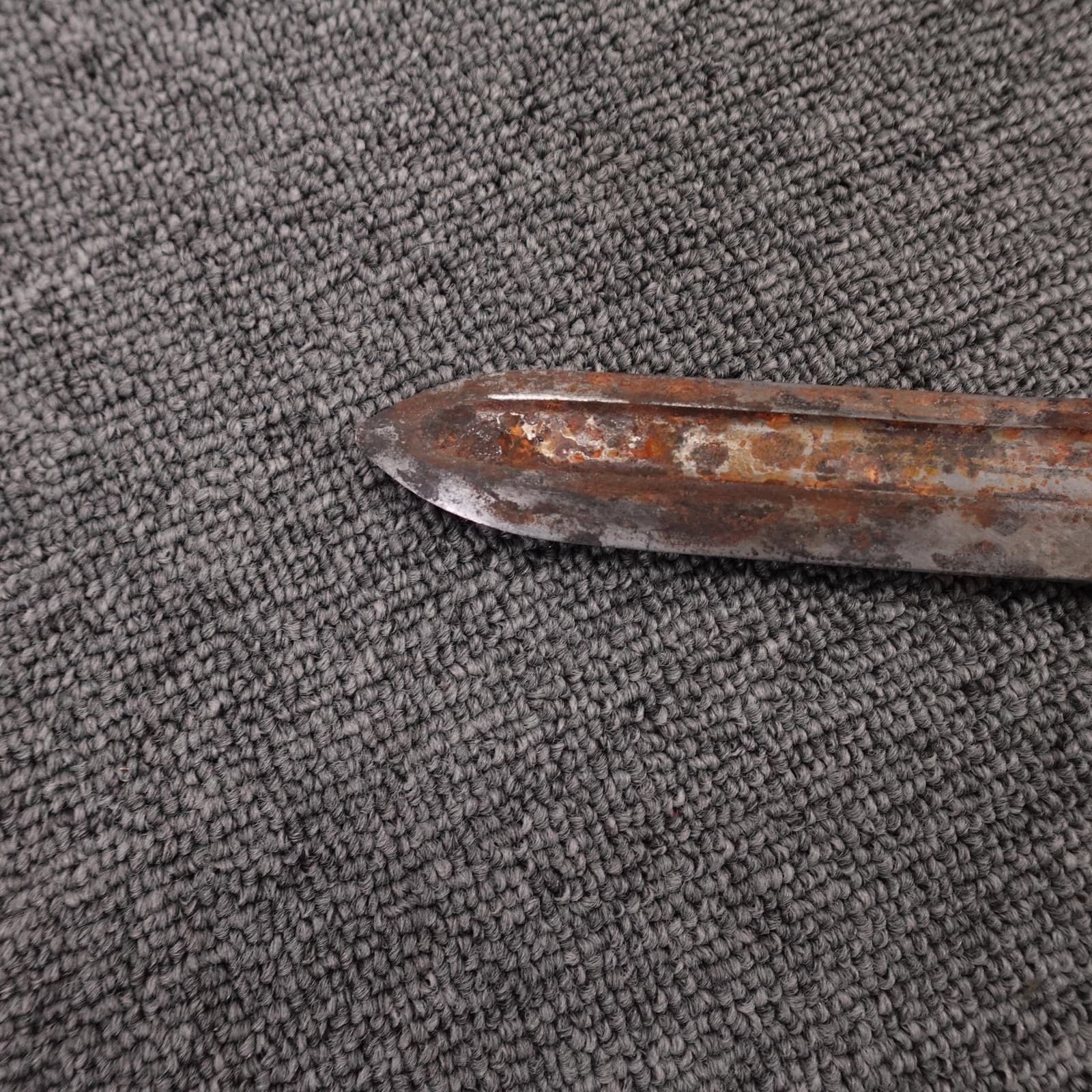 Vintage US Marked Brown Wood Handle Combat Bayonet Knife US 1902 Leather Sheath - Thumbnail 3