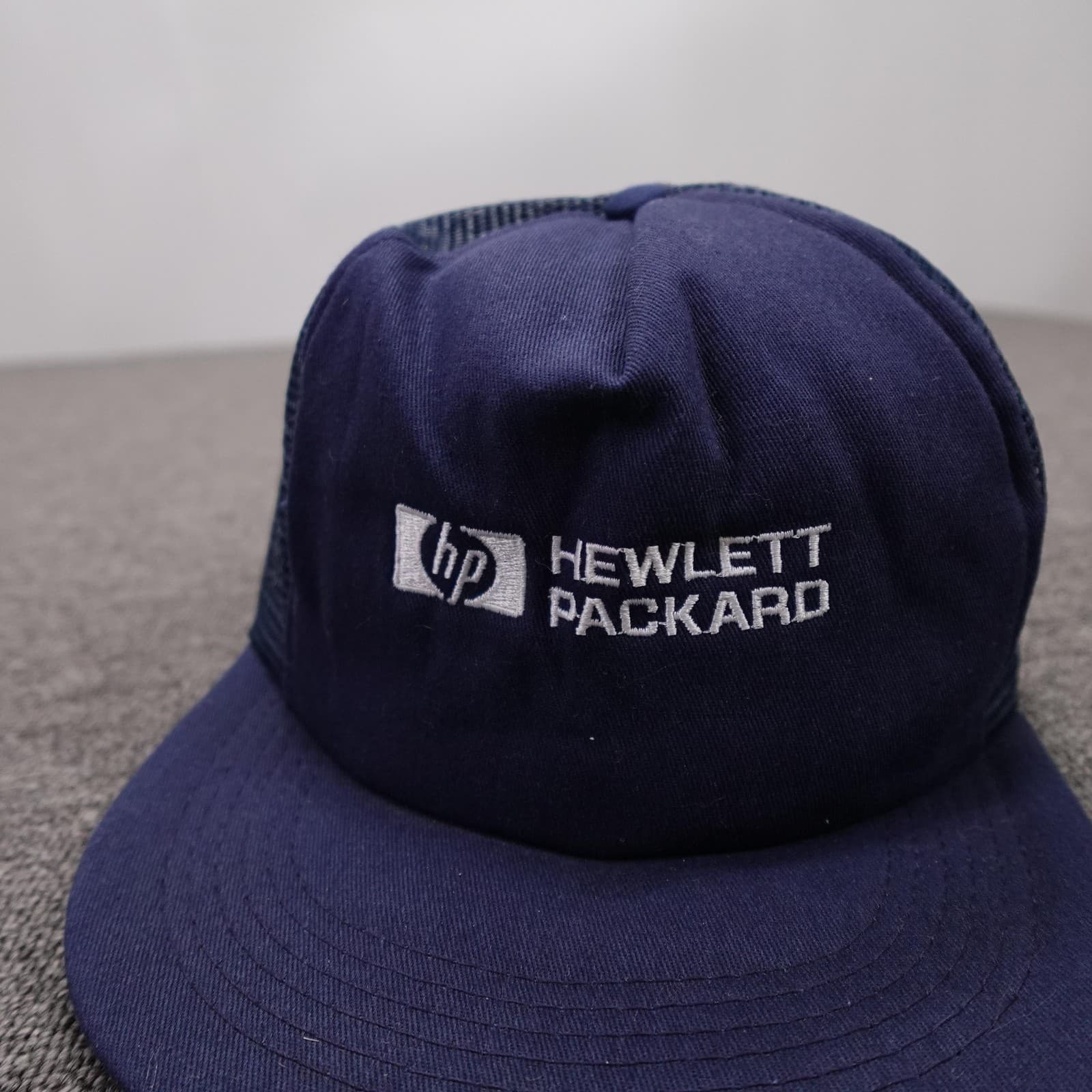 Vintage Hewlett Packard Hat Cap Snap Back Mens One Size Blue Mesh Trucker Foam - Thumbnail 2