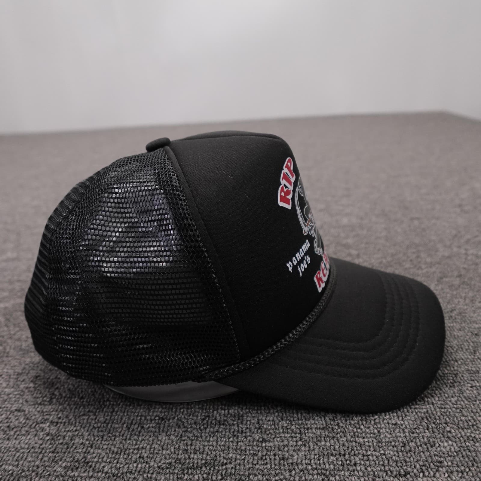 Panama Joe's Hat Cap Snap Back Mens One Size Black RIP The Reaper Skull Trucker - Thumbnail 5