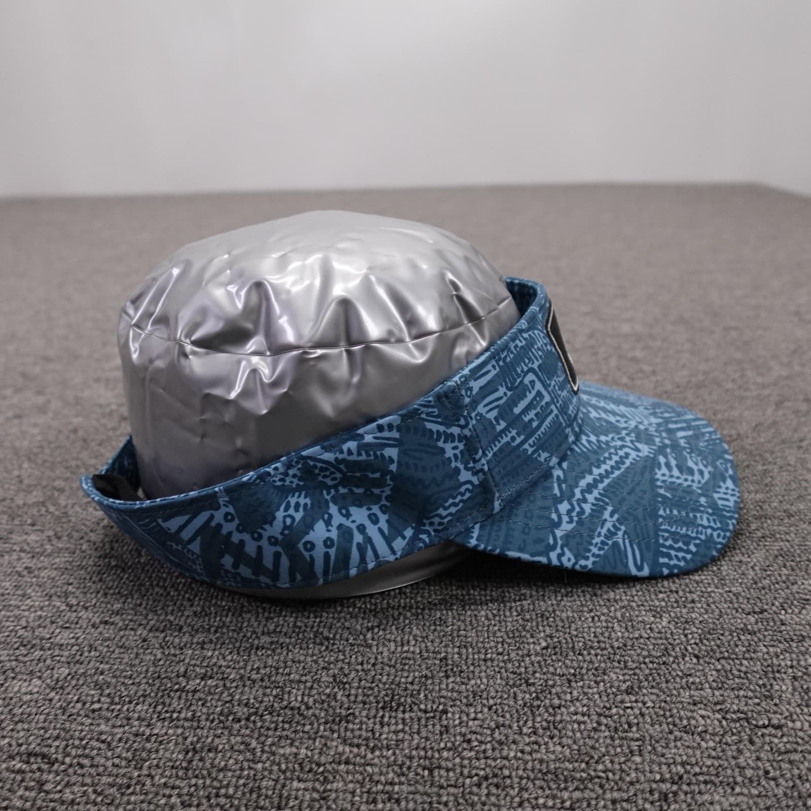 AVID Hat Visor Strap Back Mens One Size Blue Geometric Outdoor Fishing Hook Logo - Thumbnail 4