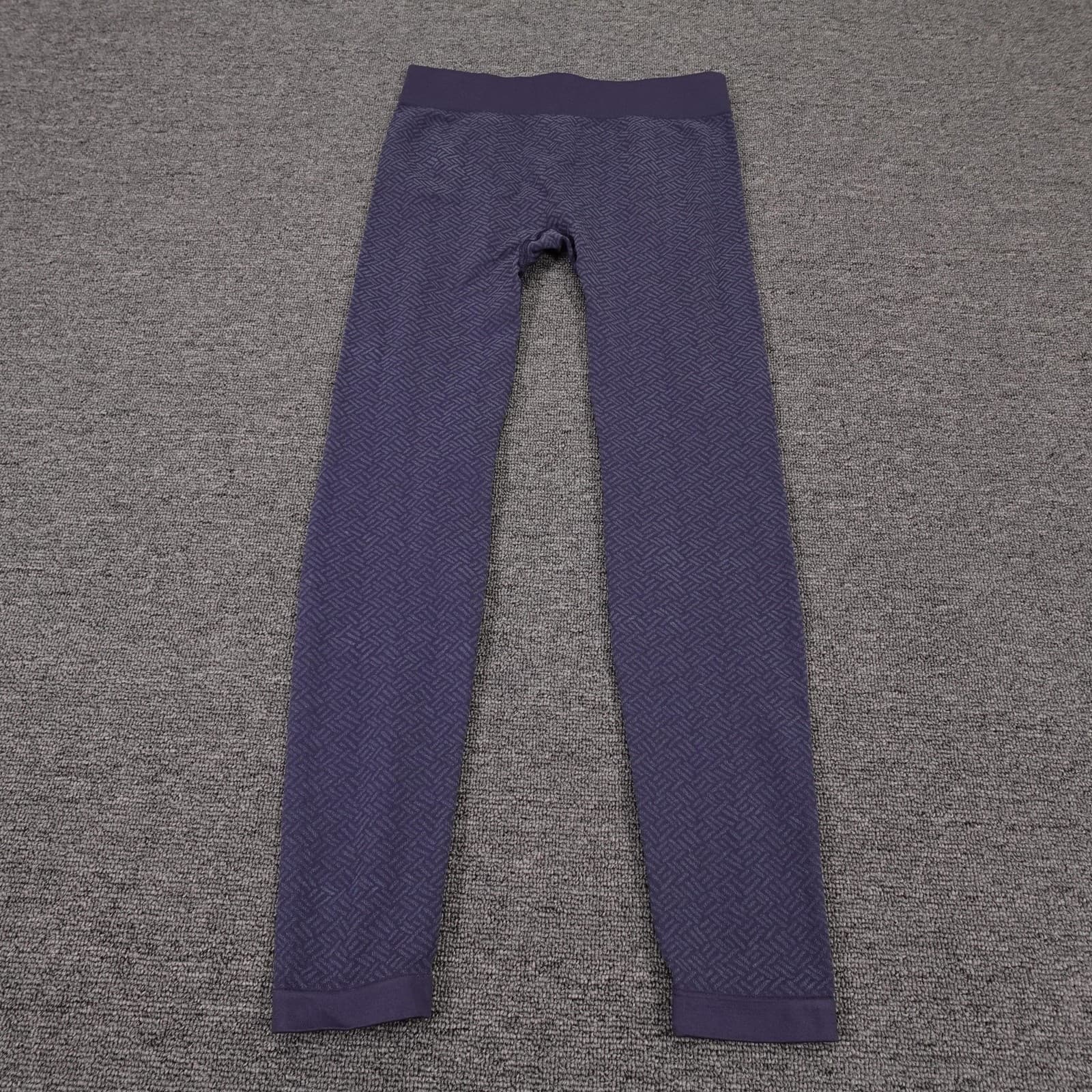 Title Nine Leggings Womens Small Purple Textured Knit High Rise Ankle Yoga - Thumbnail 4