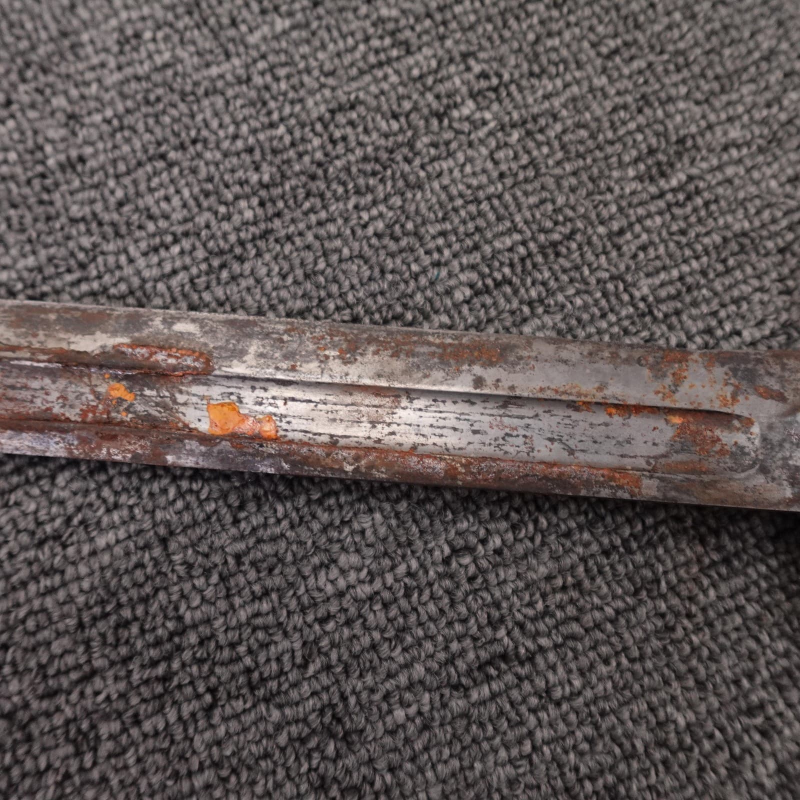 Vintage US Marked Brown Wood Handle Combat Bayonet Knife US 1902 Leather Sheath - Thumbnail 7