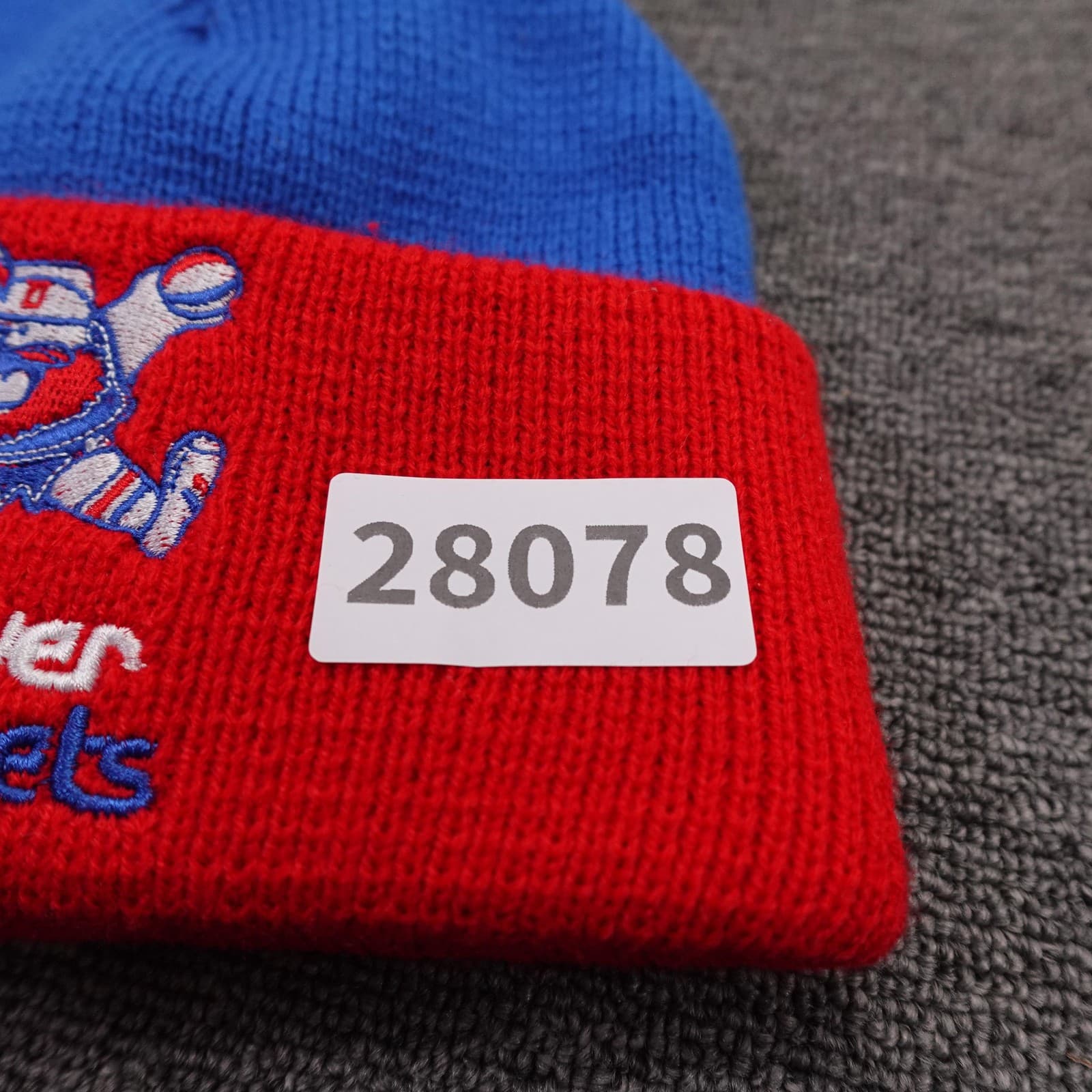 Denver Nuggets Hat Beanie Mens One Size Blue Red NBA Basketball Pom Knit - Thumbnail 4