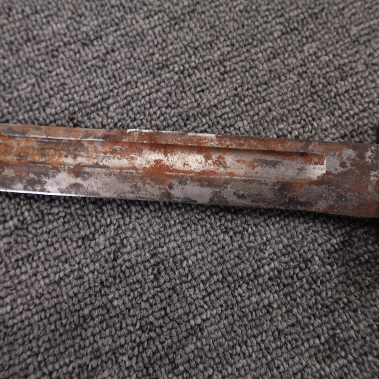 Vintage US Marked Brown Wood Handle Combat Bayonet Knife US 1902 Leather Sheath - Thumbnail 4