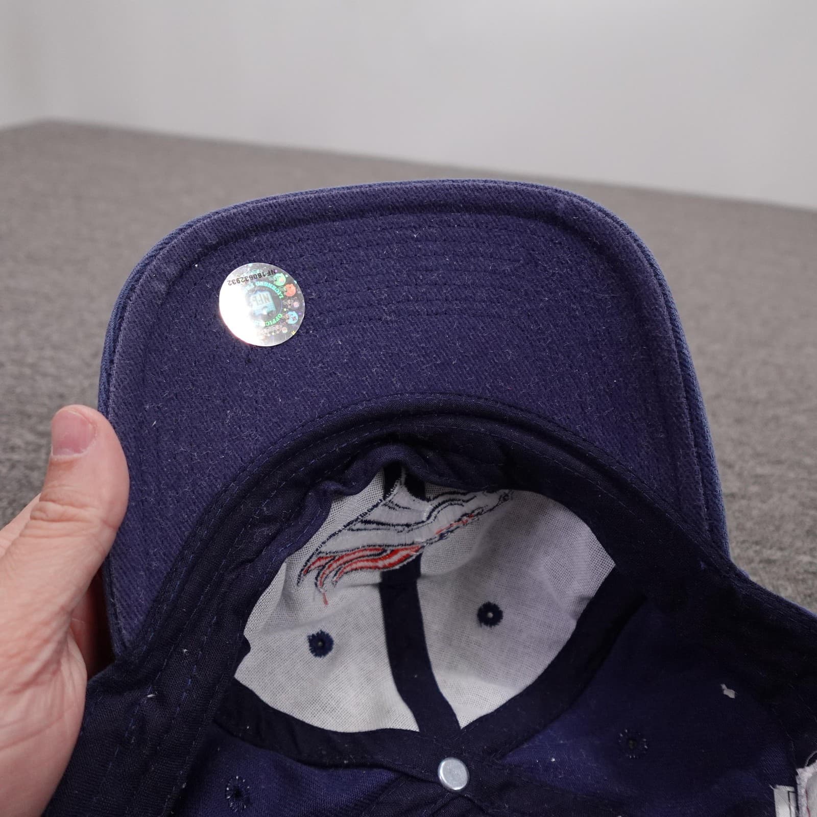 Denver Broncos Hat Cap Strap Back Mens One Size Blue NFL Football Dad Hat - Thumbnail 6
