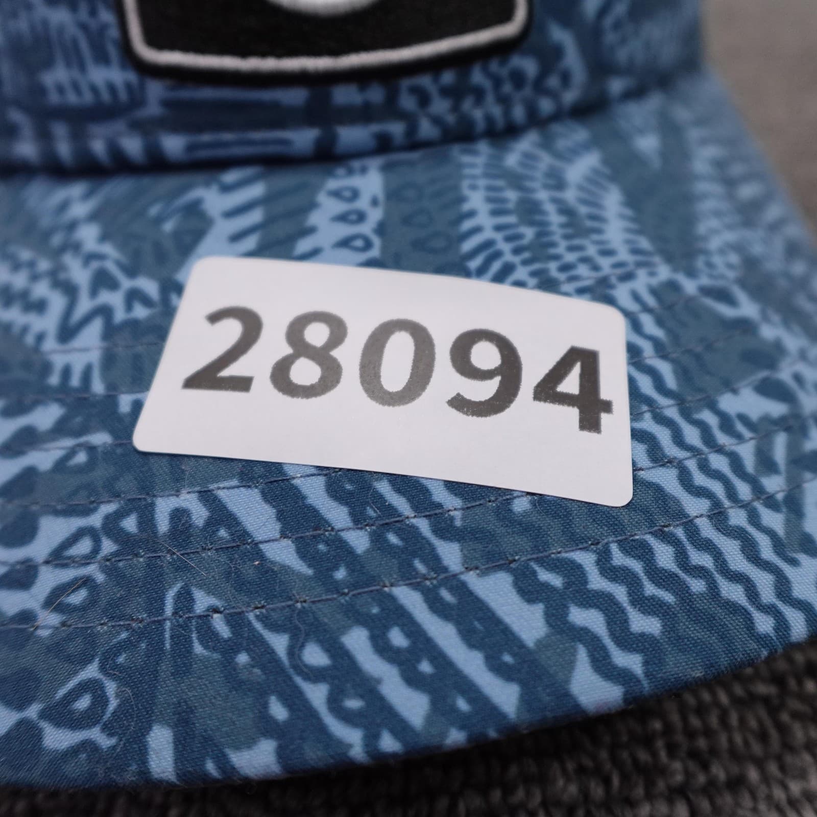 AVID Hat Visor Strap Back Mens One Size Blue Geometric Outdoor Fishing Hook Logo - Thumbnail 6