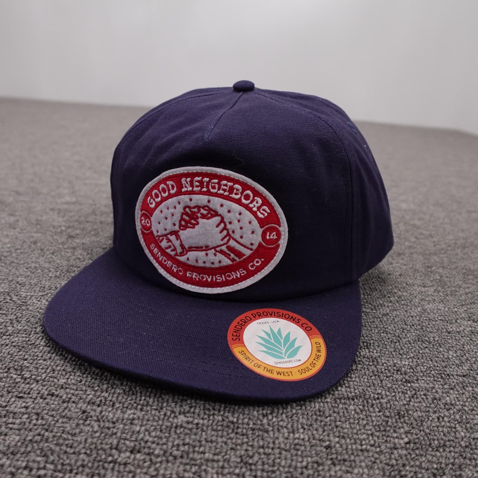 Sendero Provisions Co Hat Cap Strap Back Mens One Size Navy Good Neighbors Patch