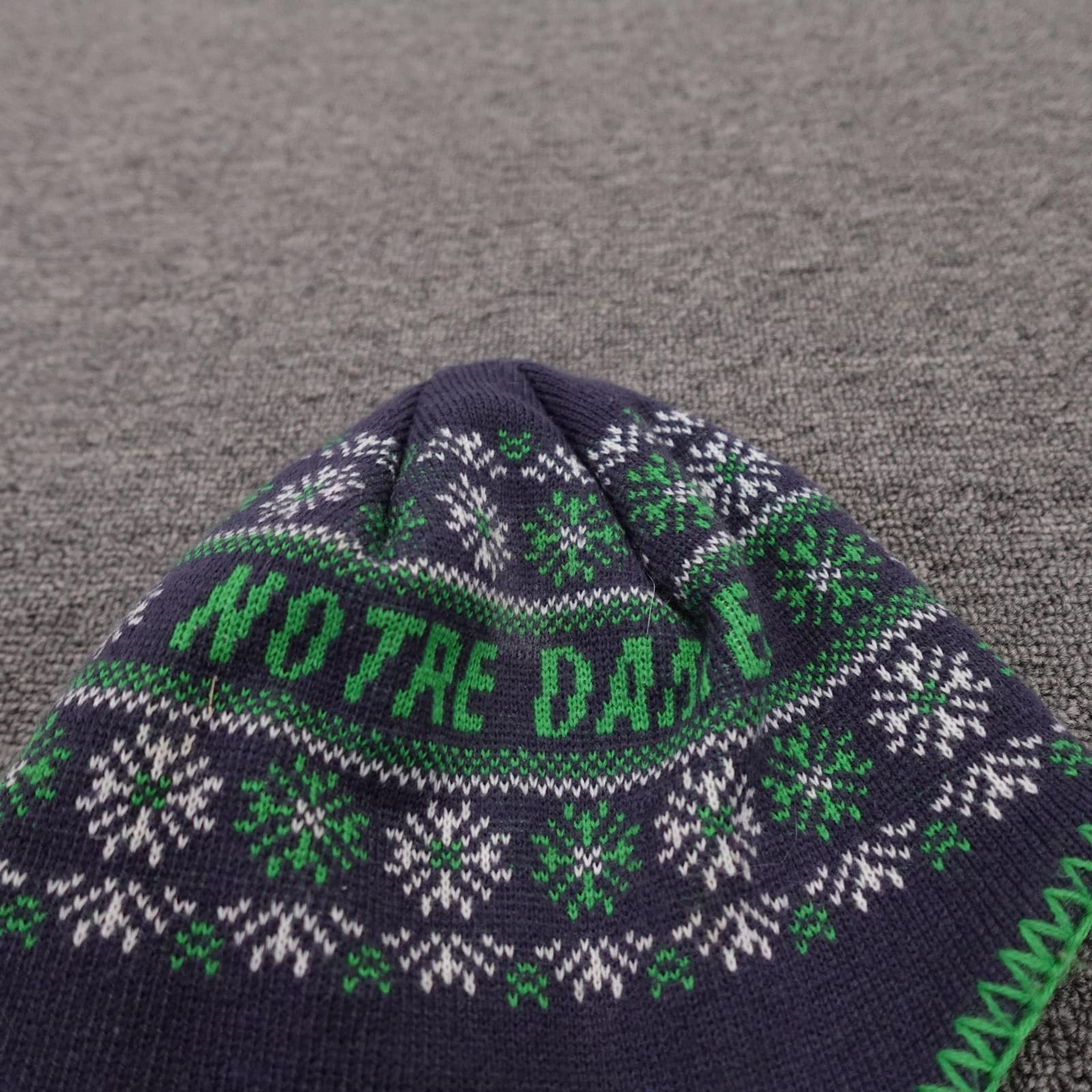 Notre Dame Fighting Irish Hat Beanie Mens One Size Blue NCAA Football Adidas - Thumbnail 3