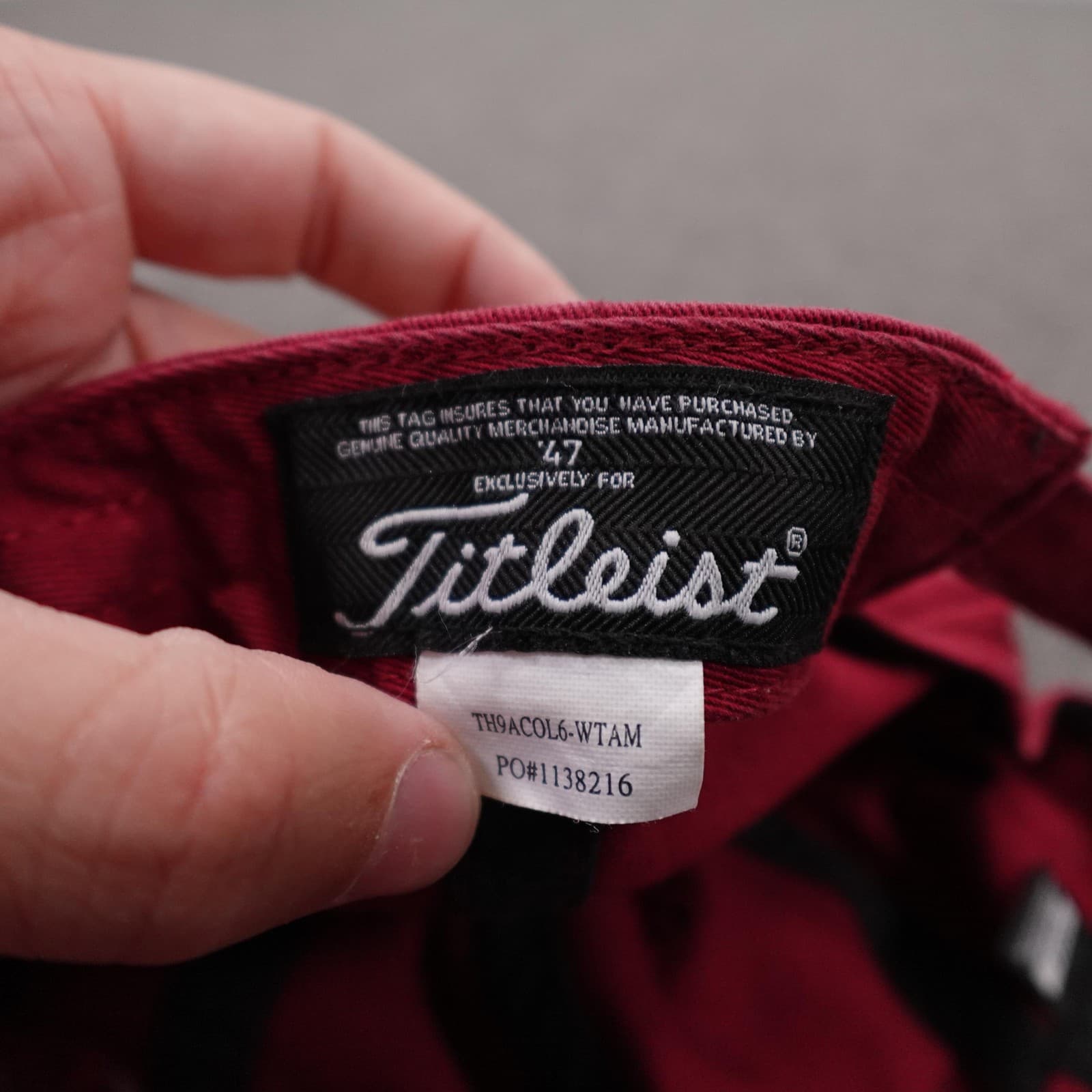Titleist WT Hat Cap Strap Back Mens One Size Red NCAA Golf Collegiate '47 - Thumbnail 7
